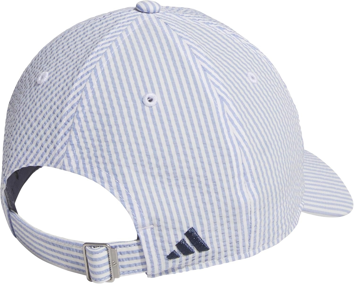 image:imageadidas Womens Saturday Hat Relaxed Fit Strapback Baseball CapAsh BlueCollegiate NavySeersucker