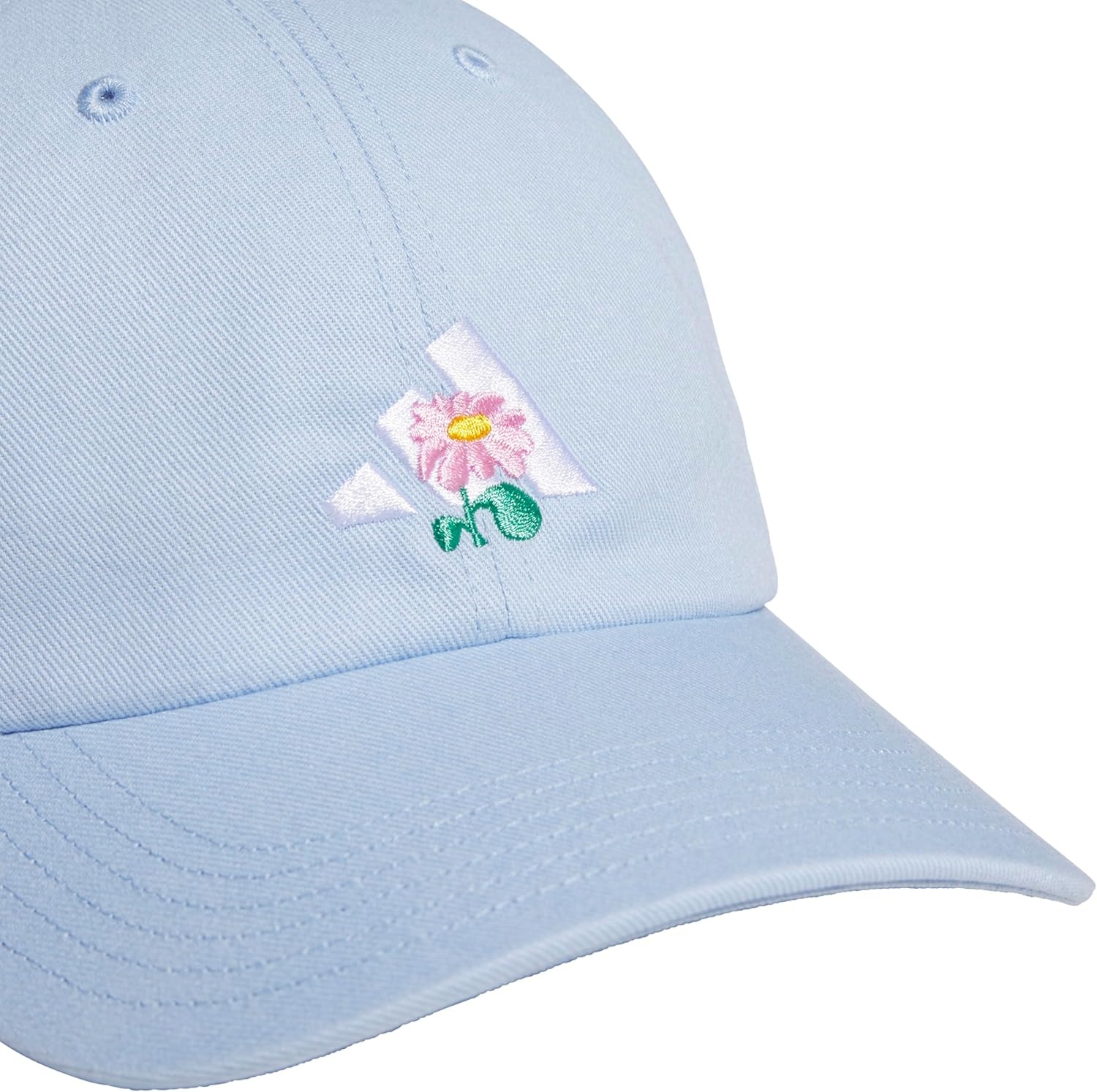 image:imageadidas Womens Saturday Hat Relaxed Fit Strapback Baseball CapGlow BlueWhiteTropic BloomWith Love