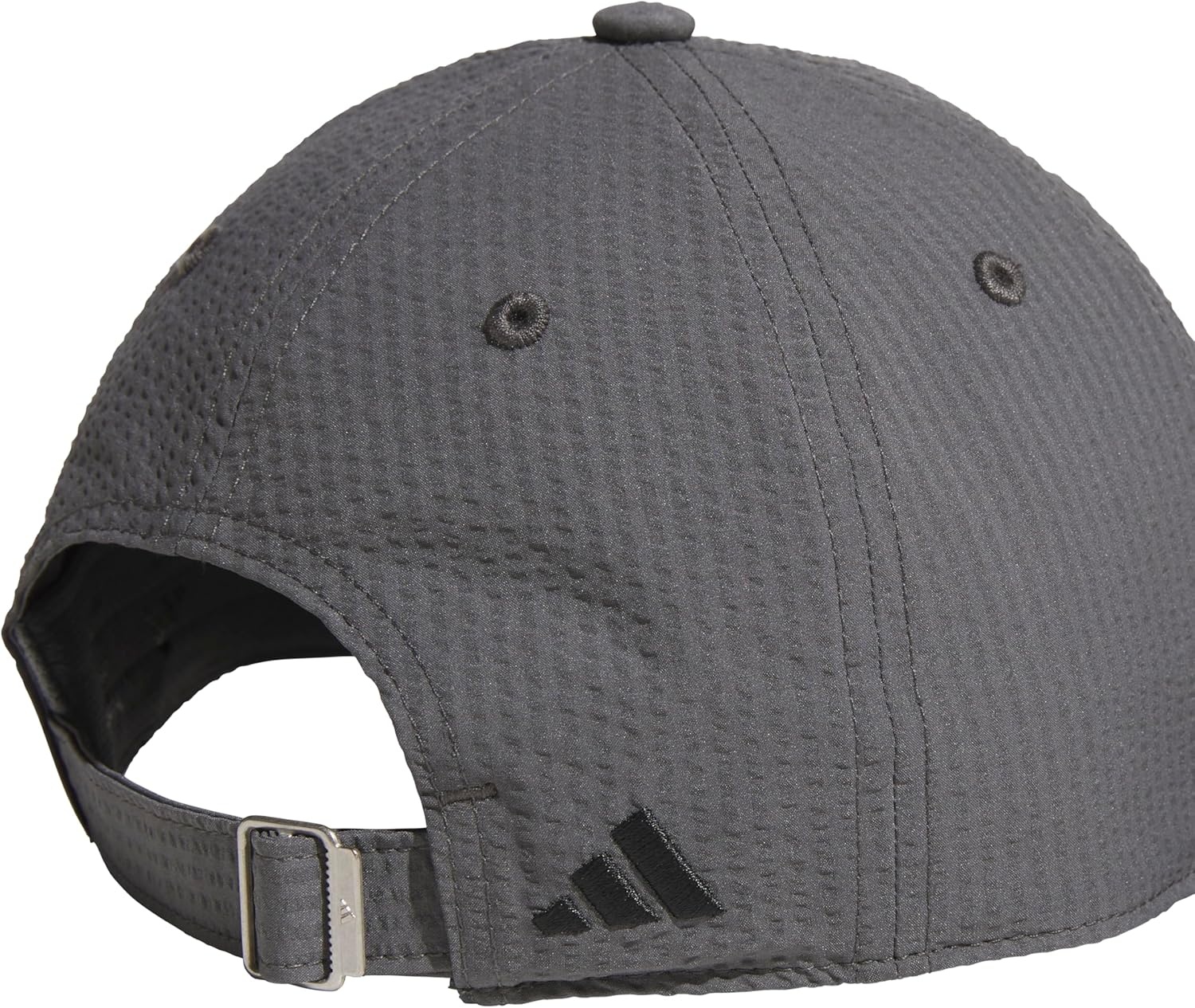 image:imageadidas Womens Saturday Hat Relaxed Fit Strapback Baseball CapGrey FiveBlackSeersucker
