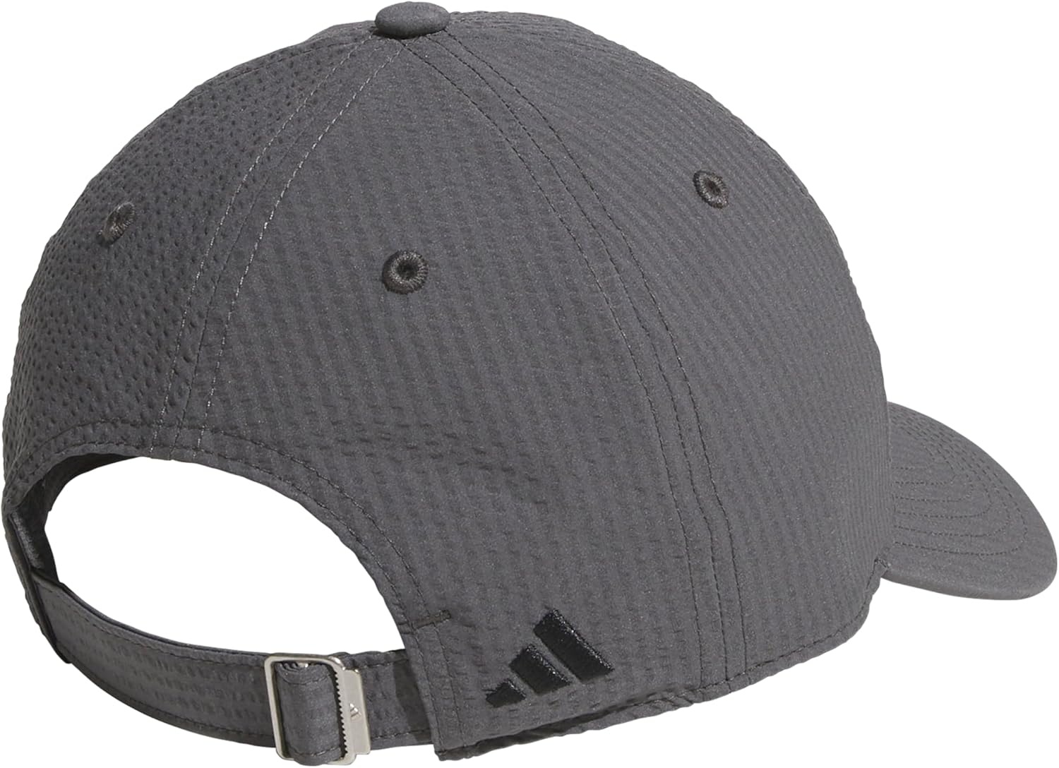 image:imageadidas Womens Saturday Hat Relaxed Fit Strapback Baseball CapGrey FiveBlackSeersucker