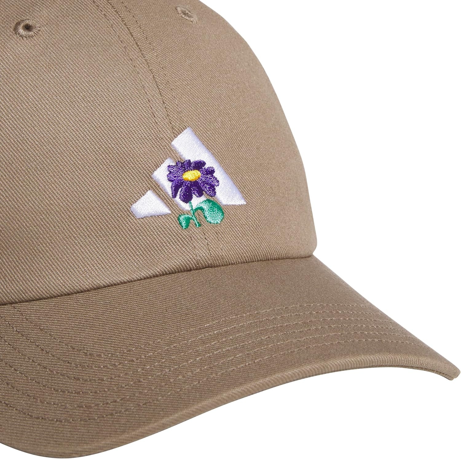 image:imageadidas Womens Saturday Hat Relaxed Fit Strapback Baseball CapKhaki SixWhitePure PurpleWith Love