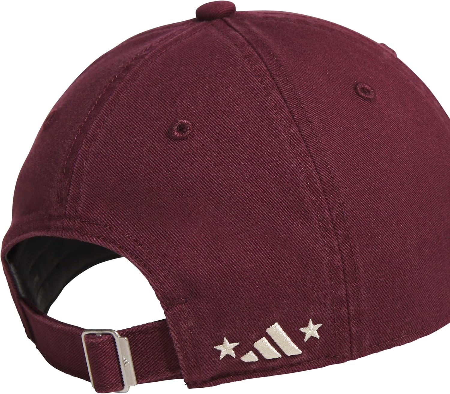image:imageadidas Womens Saturday Hat Relaxed Fit Strapback Baseball CapMaroonCrystal Linen BeigeDaze