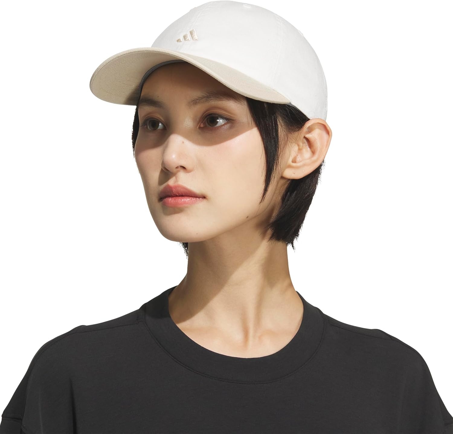 image:imageadidas Womens Saturday Hat Relaxed Fit Strapback Baseball CapOff WhiteCrystal Linen Beige3