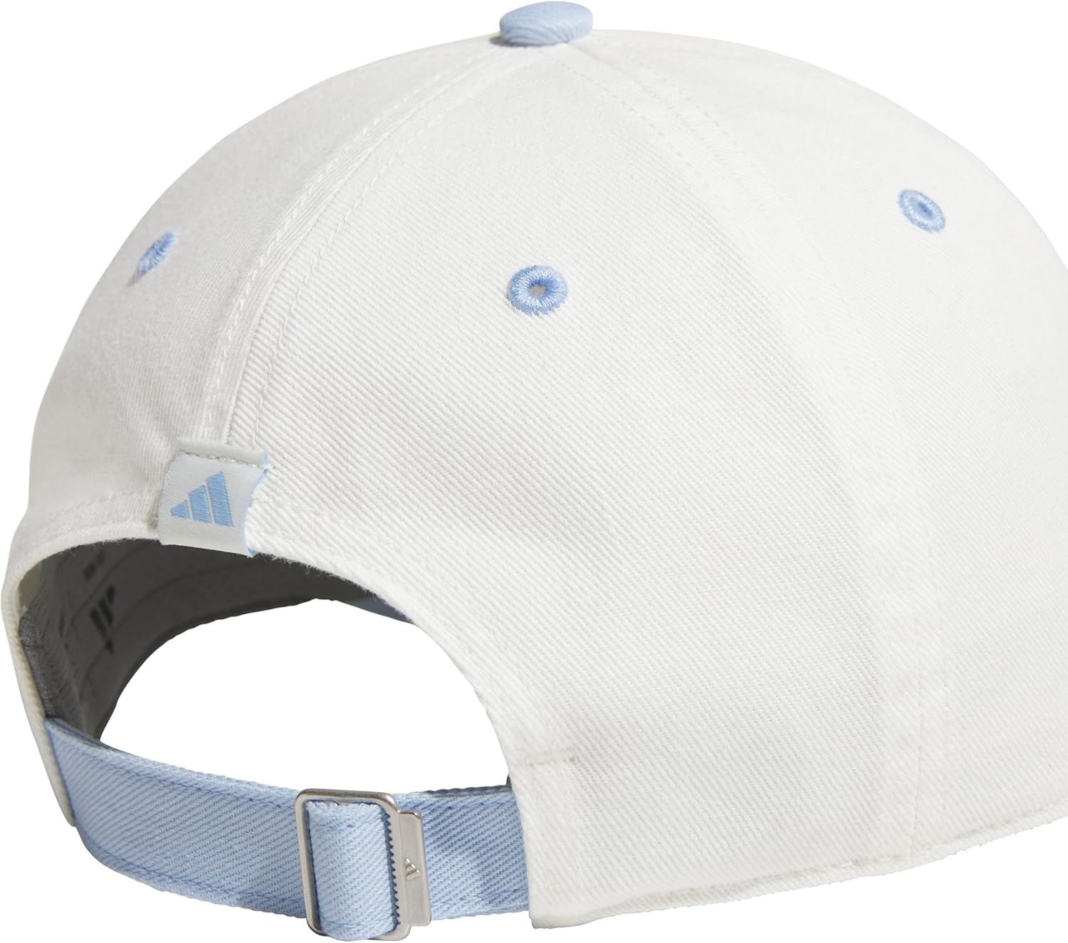 image:imageadidas Womens Saturday Hat Relaxed Fit Strapback Baseball CapOff WhiteGlow BlueSlate GreyCappuccino