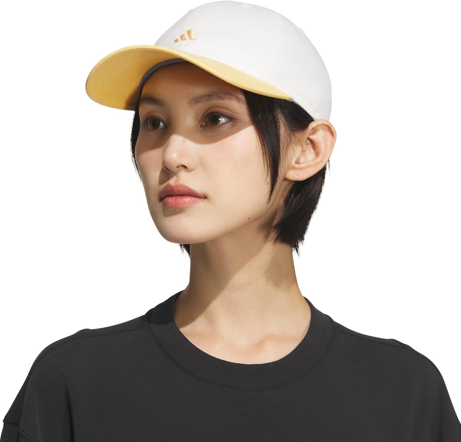 image:imageadidas Womens Saturday Hat Relaxed Fit Strapback Baseball CapOff WhiteSemi Ice Tangerine Orange3
