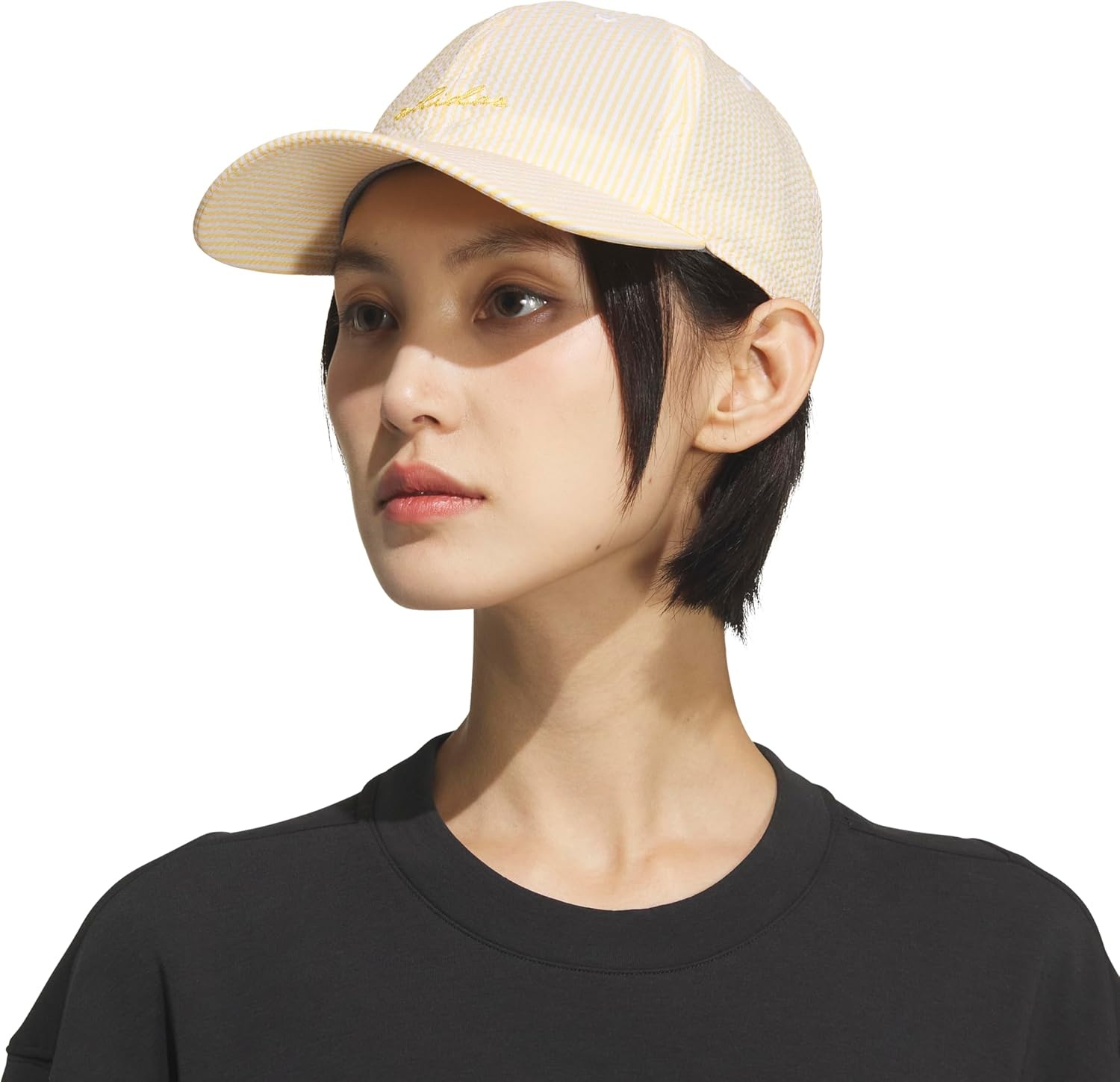 image:imageadidas Womens Saturday Hat Relaxed Fit Strapback Baseball CapSemi Ice Tangerine OrangeSemi Spark OrangeSeersucker