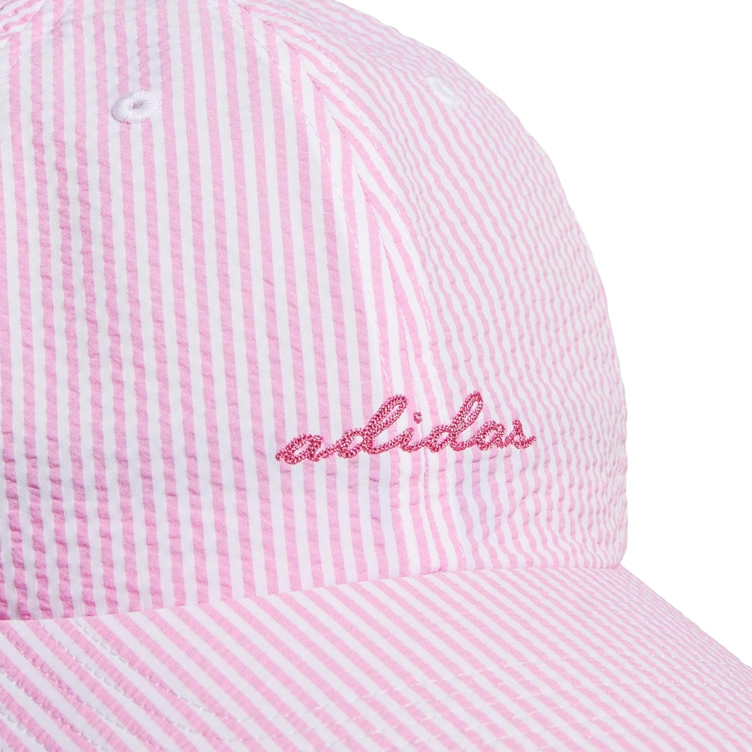 image:imageadidas Womens Saturday Hat Relaxed Fit Strapback Baseball CapTropic BloomPink FusionSeersucker