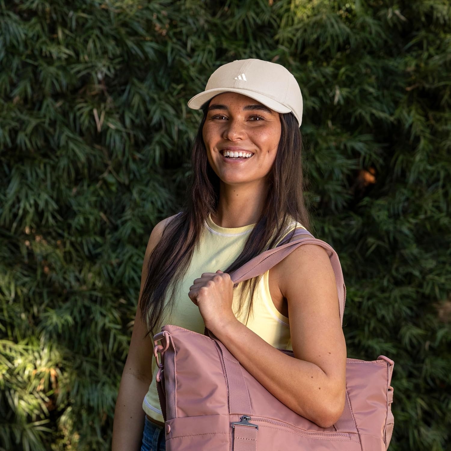 image:imageadidas Womens Saturday Hat Relaxed Fit Strapback Baseball CapWonder Alumina GreyOff White3