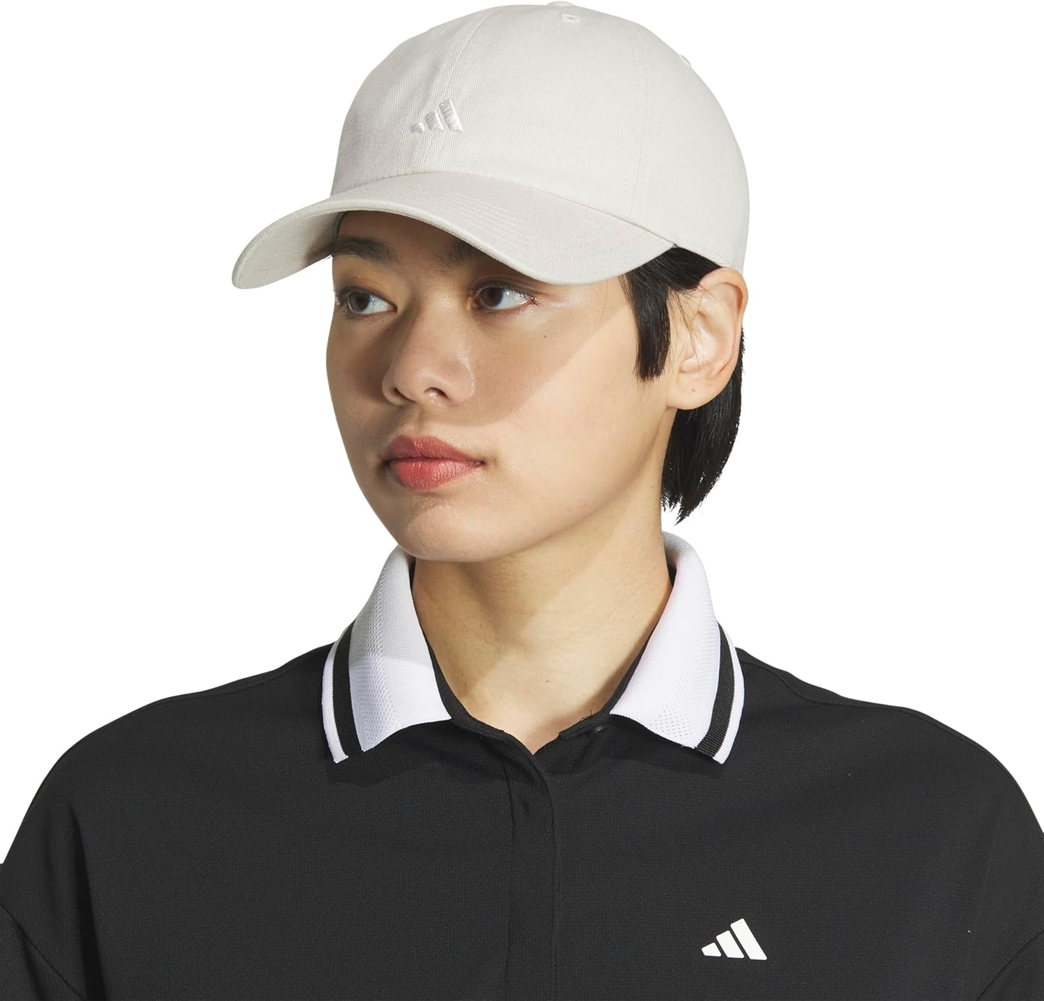 image:imageadidas Womens Saturday Hat Relaxed Fit Strapback Baseball CapWonder Alumina GreyOff White3