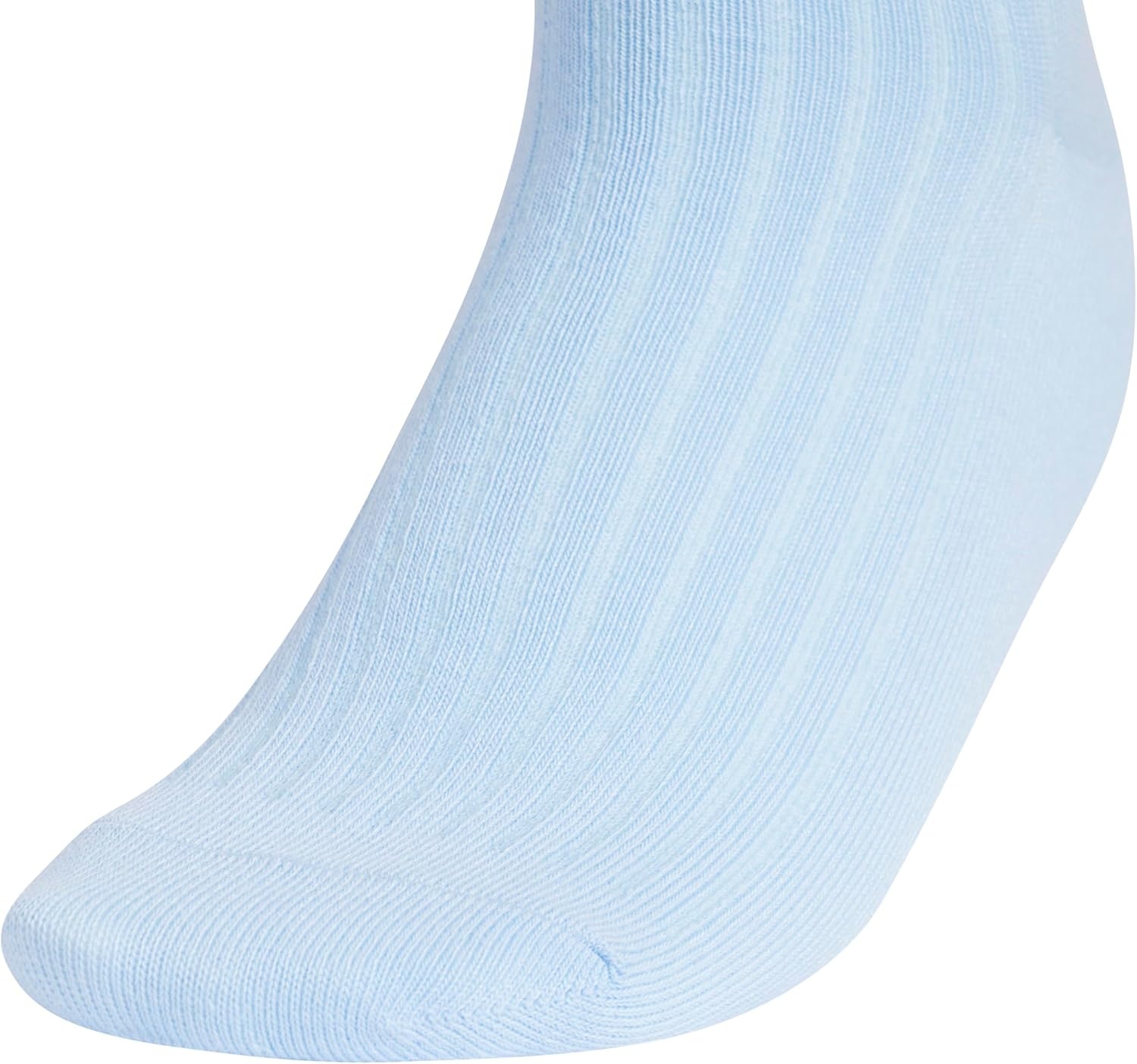 image:imageadidas Womens Scalloped Socks 3 Pairs Quarter Ankle HeightGlow BlueWhiteGrey