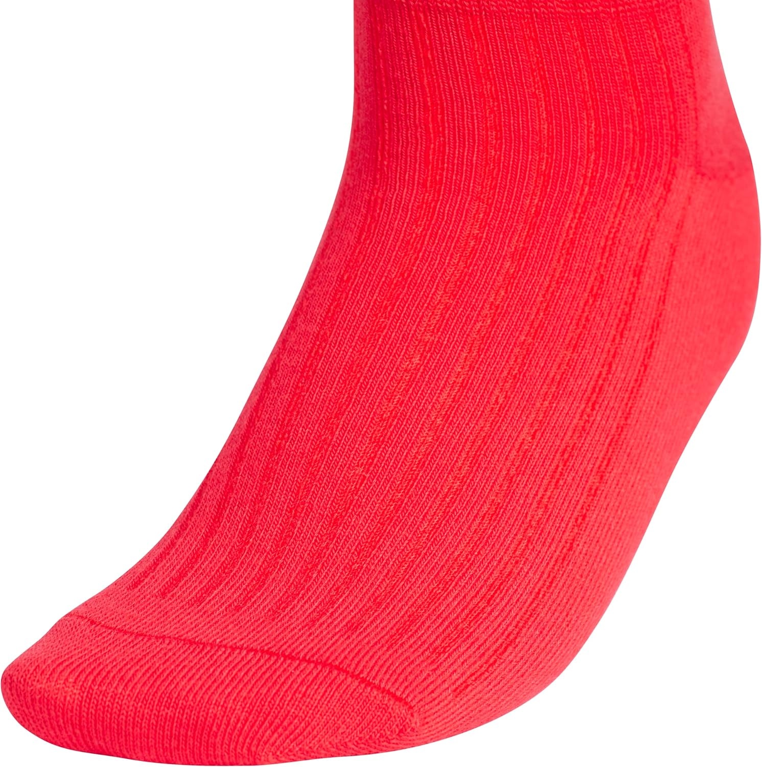 image:imageadidas Womens Scalloped Socks 3 Pairs Quarter Ankle HeightPure Ruby RedGreyWhite