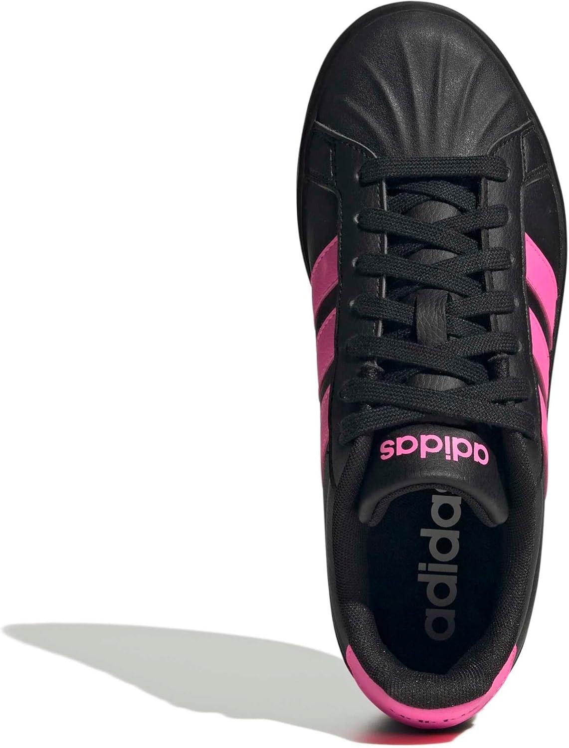 image:imageadidas Womens Streettalk Lace Up Sneakers Shoes Casual BeigeBlackLucid PinkBlack