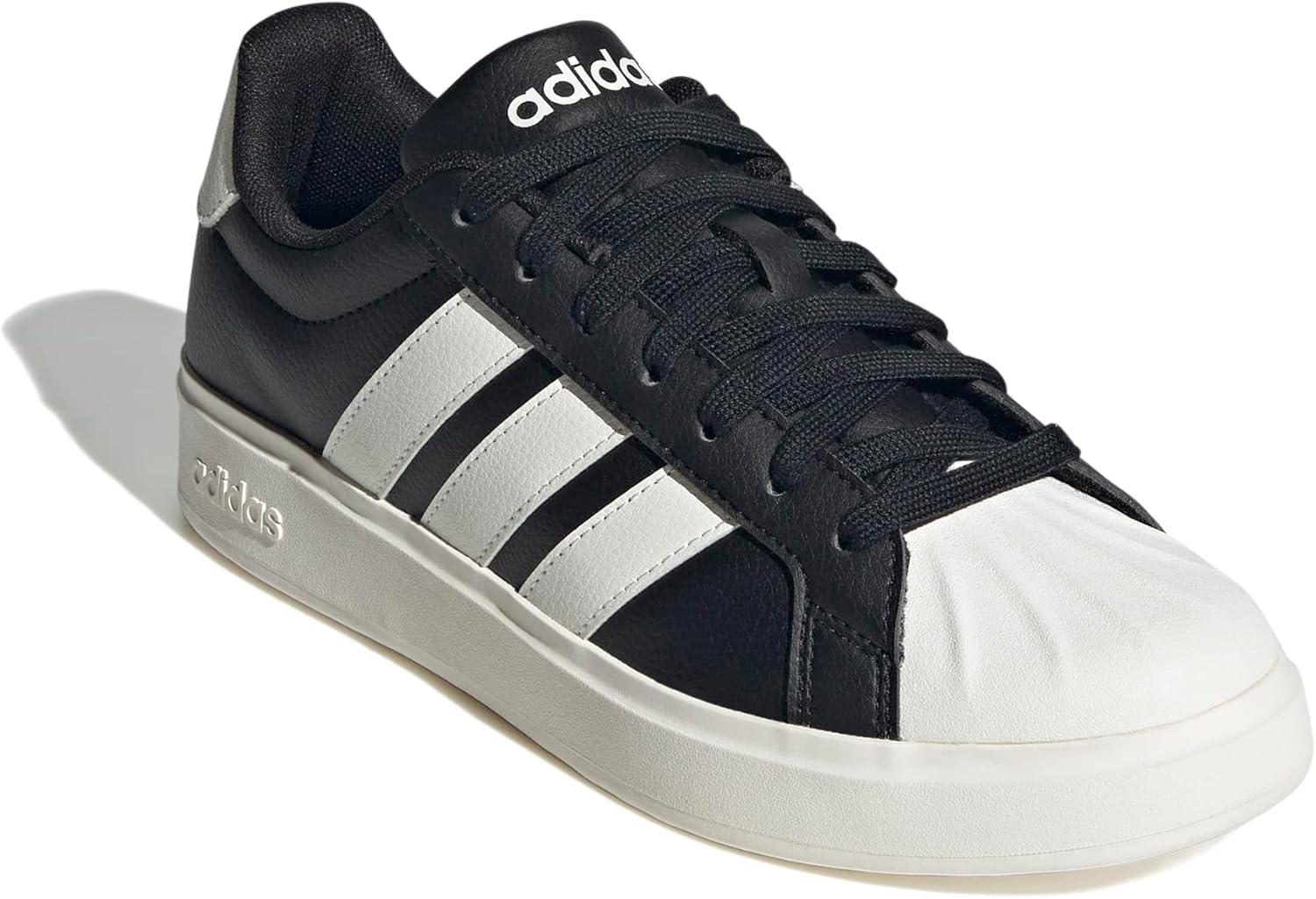 image:imageadidas Womens Streettalk Lace Up Sneakers Shoes Casual BeigeBlackWhiteBlack