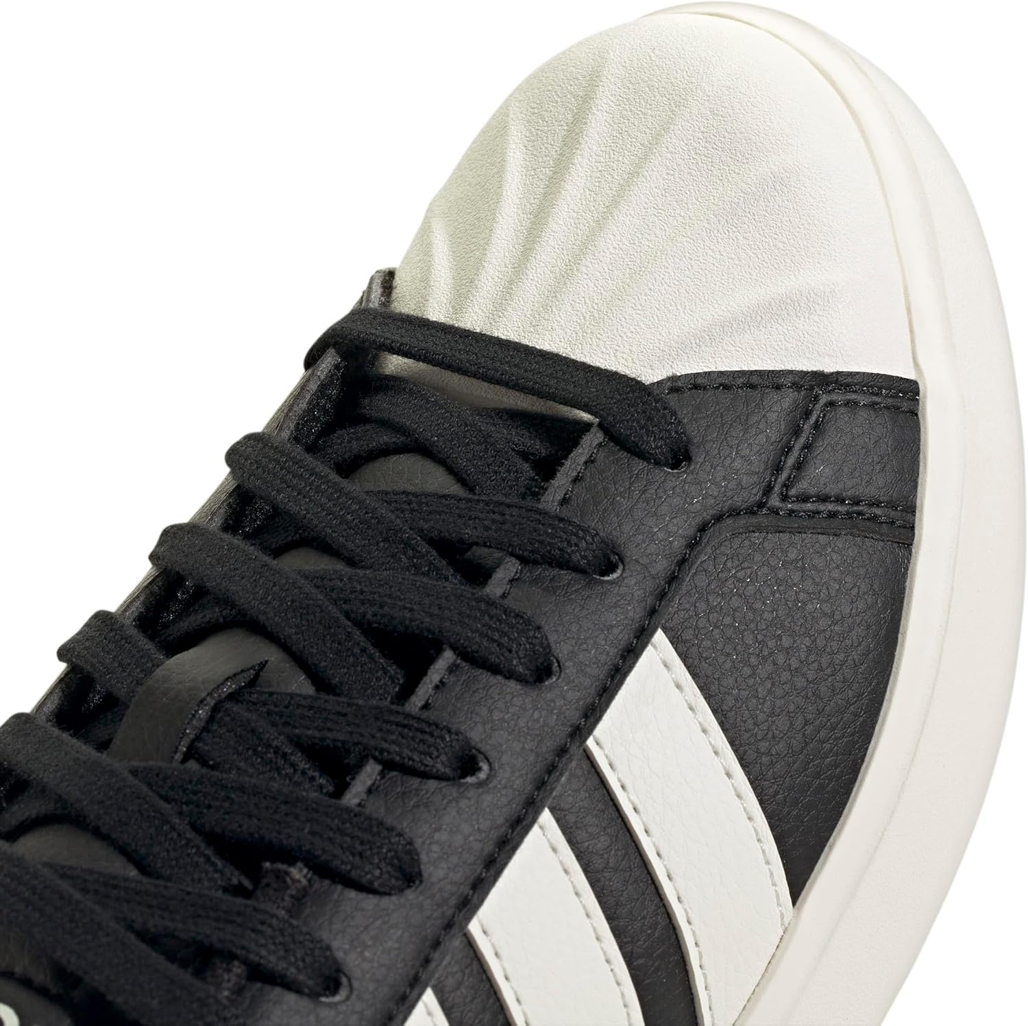 image:imageadidas Womens Streettalk Lace Up Sneakers Shoes Casual BeigeBlackWhiteBlack
