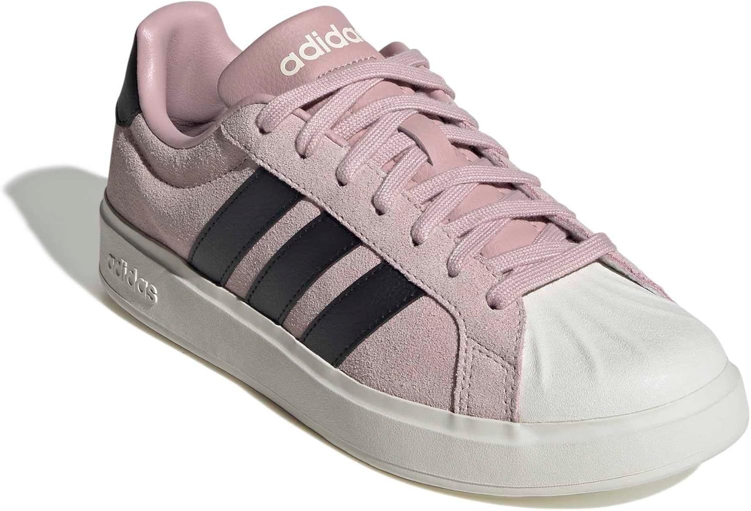 image:imageadidas Womens Streettalk Lace Up Sneakers Shoes Casual BeigeDual LilacBlackOff White
