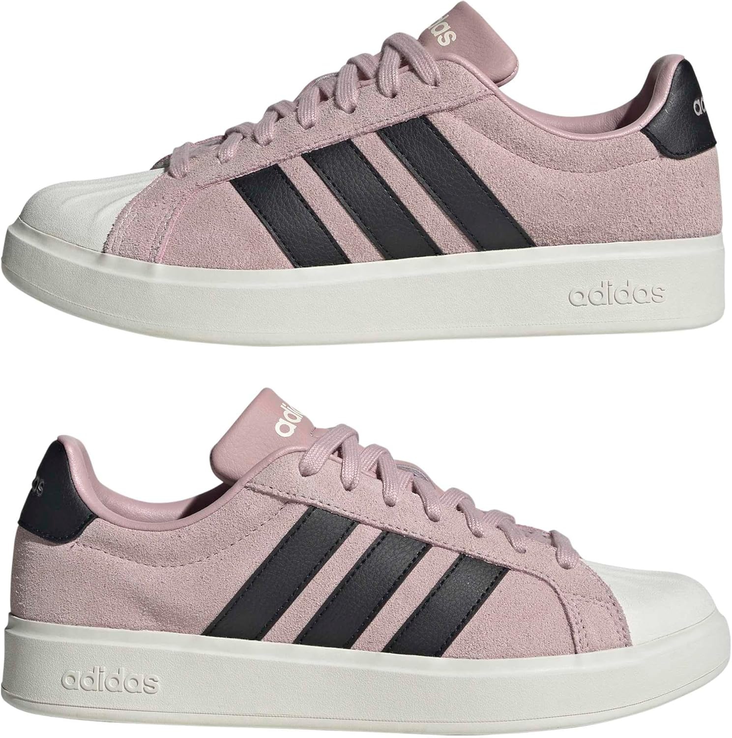 image:imageadidas Womens Streettalk Lace Up Sneakers Shoes Casual BeigeDual LilacBlackOff White