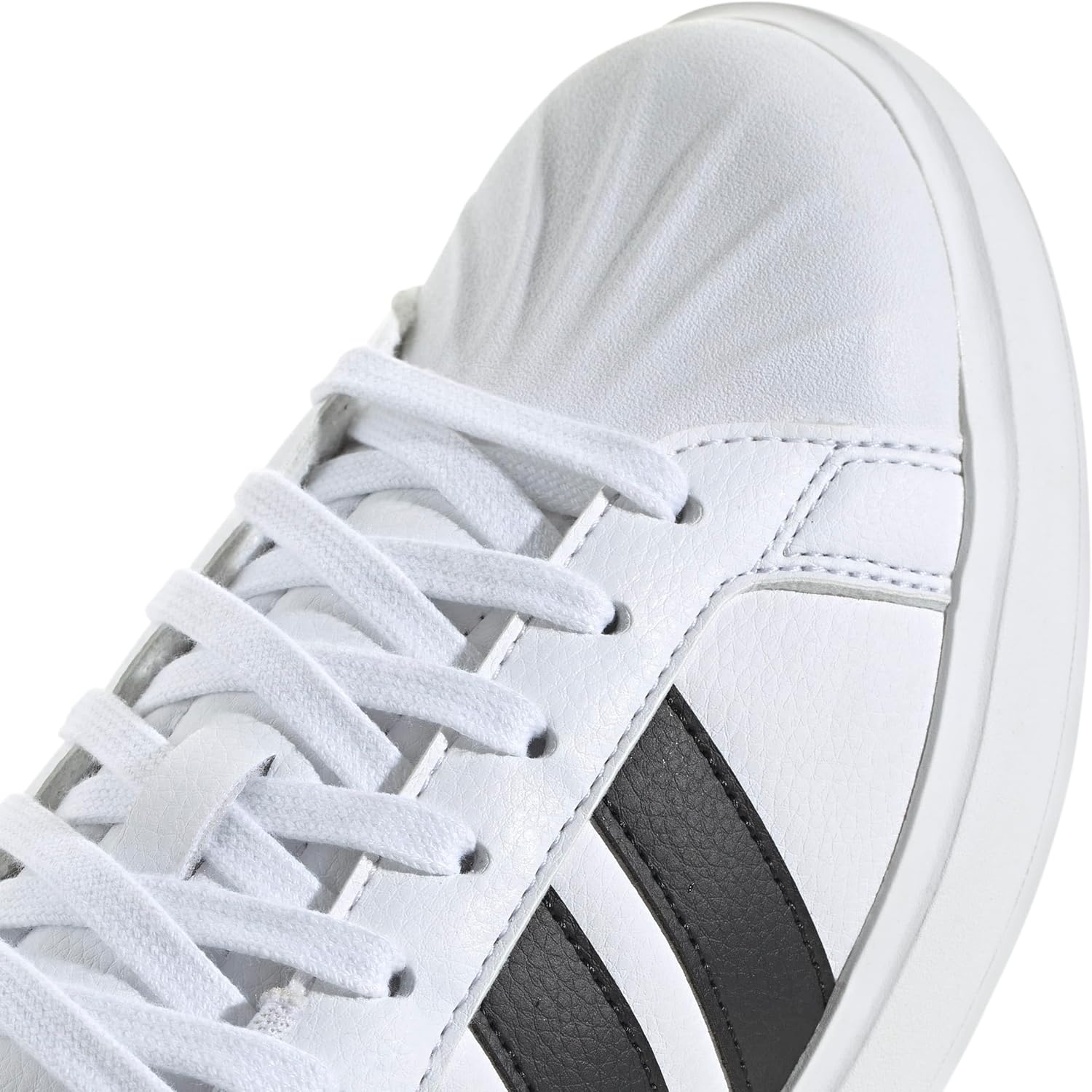 image:imageadidas Womens Streettalk Lace Up Sneakers Shoes Casual BeigeFtwr White Core Black Gold Met