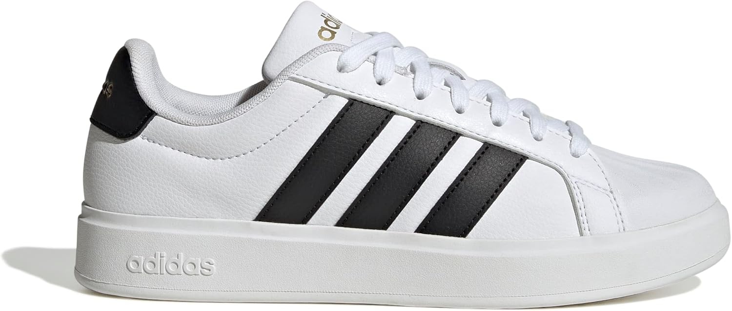 image:imageadidas Womens Streettalk Lace Up Sneakers Shoes Casual BeigeFtwr White Core Black Gold Met