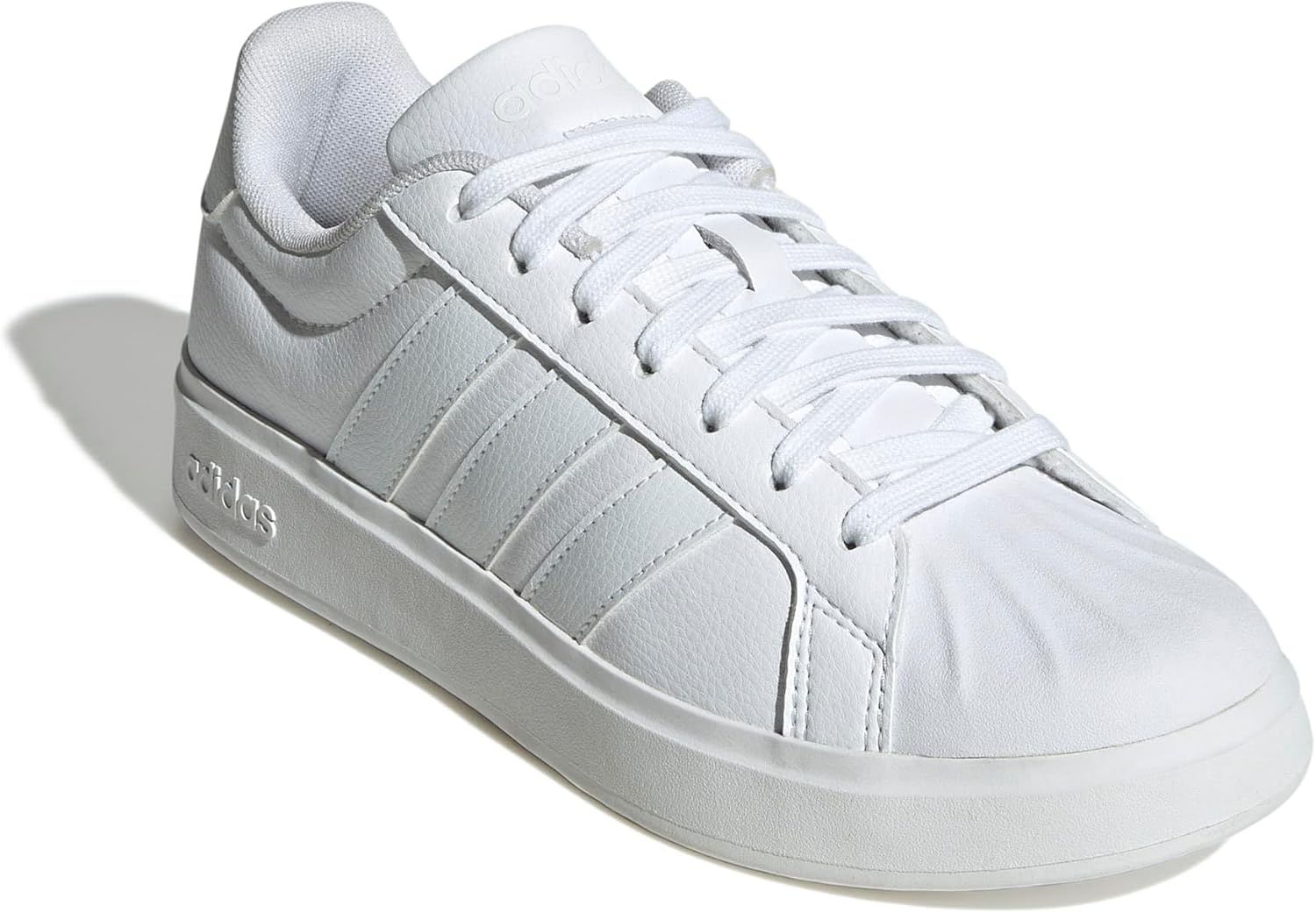 image:imageadidas Womens Streettalk Lace Up Sneakers Shoes Casual BeigeWhiteWhiteWhite