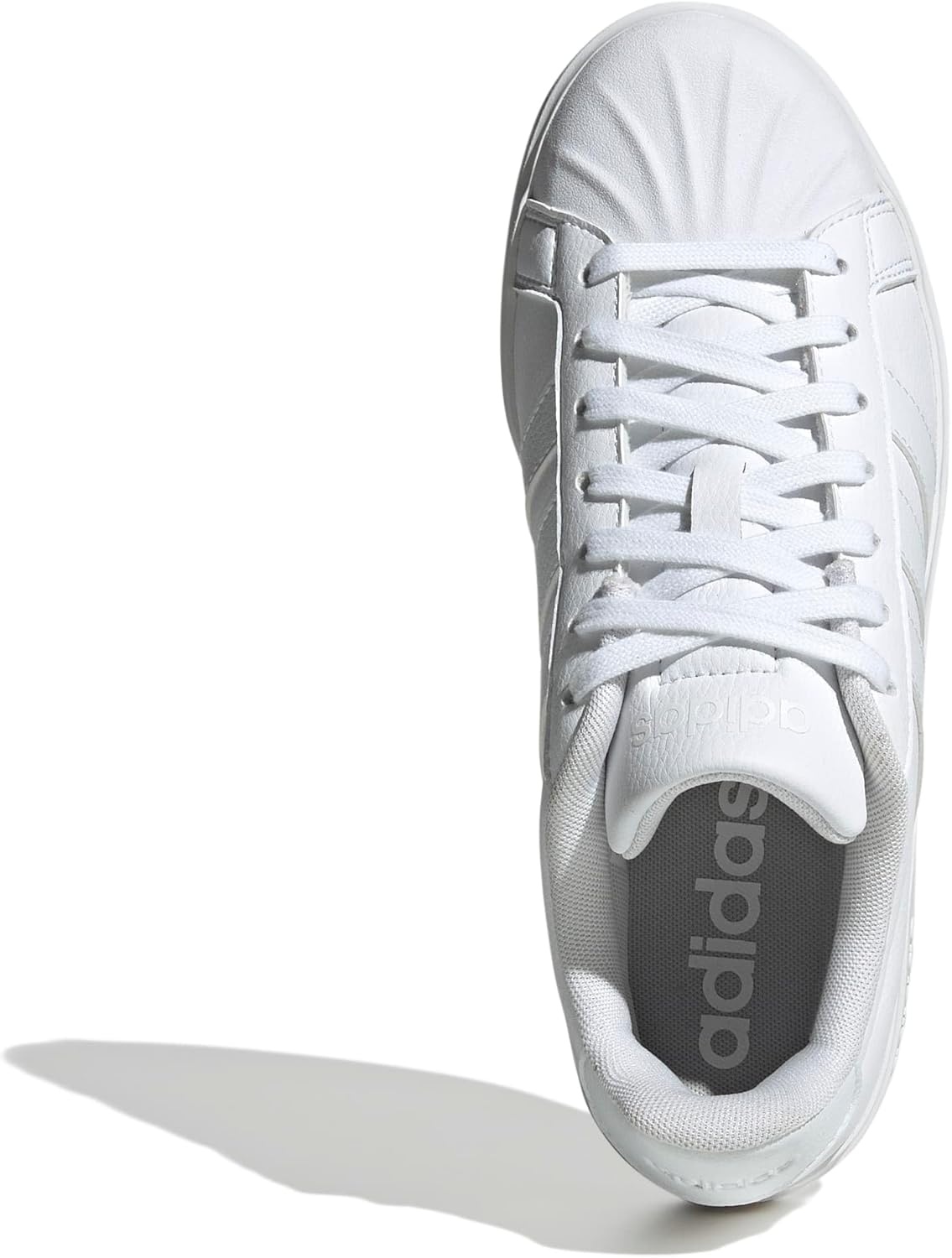 image:imageadidas Womens Streettalk Lace Up Sneakers Shoes Casual BeigeWhiteWhiteWhite
