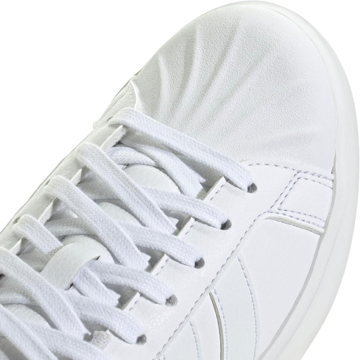 image:imageadidas Womens Streettalk Lace Up Sneakers Shoes Casual BeigeWhiteWhiteWhite