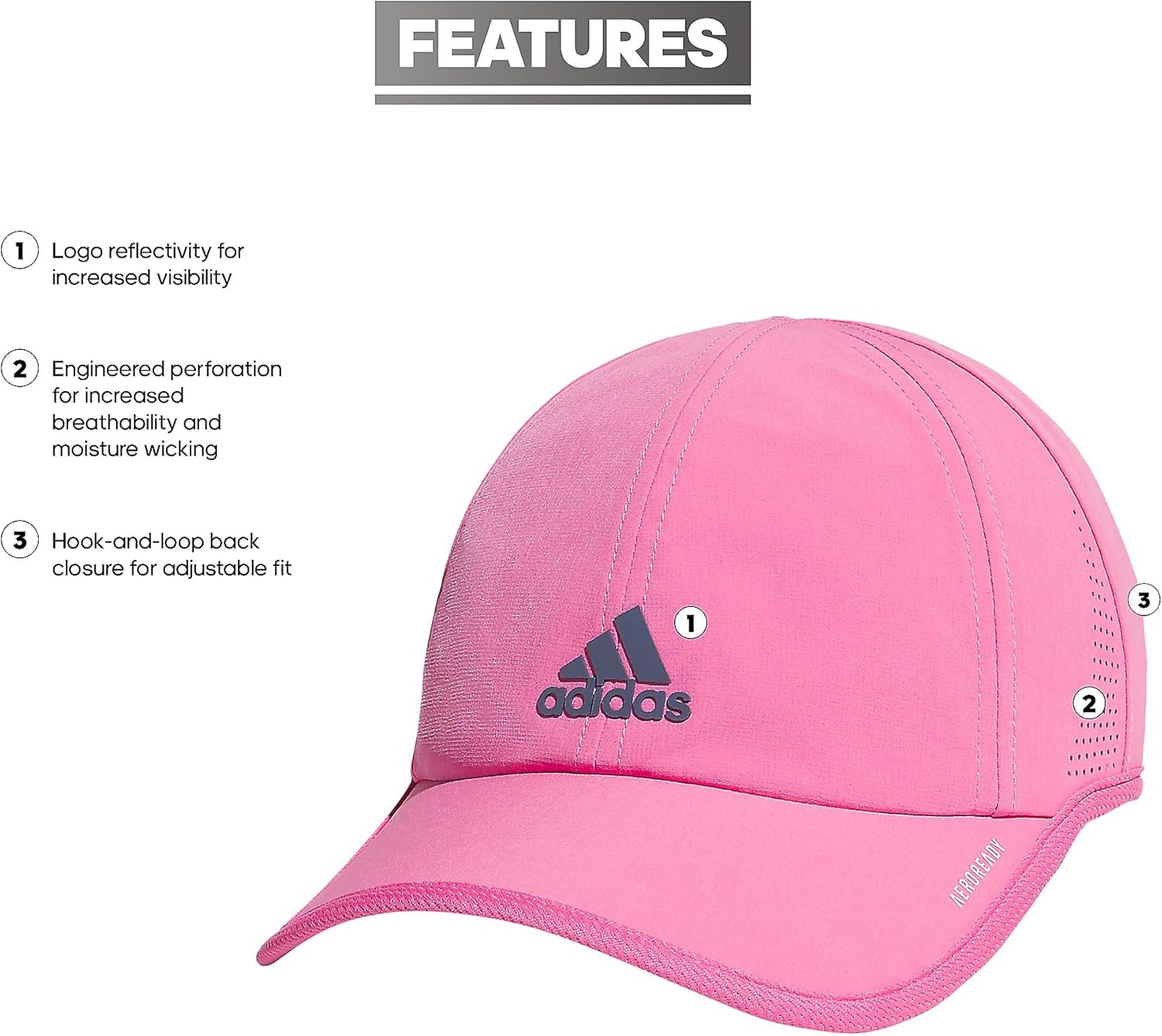 image:imageadidas Womens Superlite Cap DISCONTINUEDPulse Magenta PinkPreloved Ink Blue20