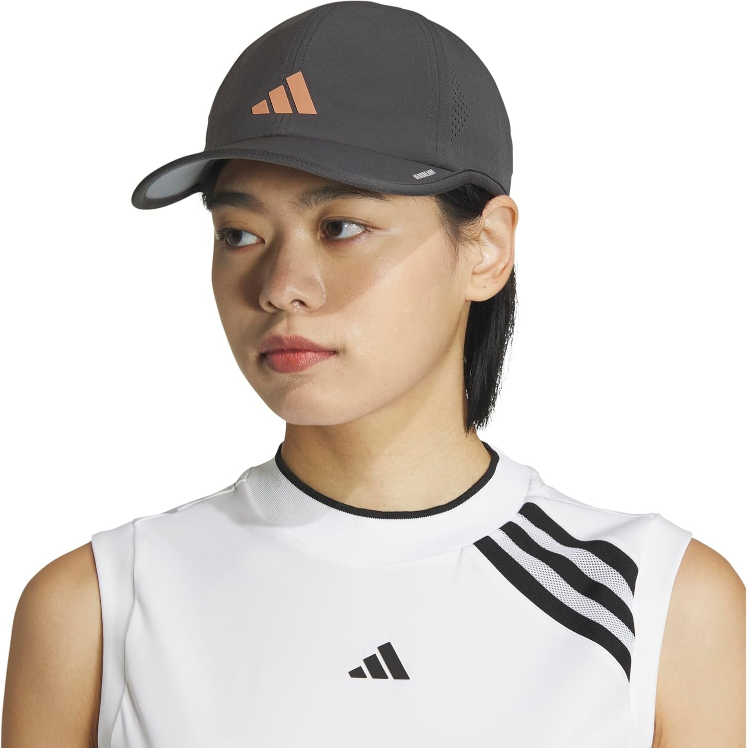 image:imageadidas Womens Superlite Hat Lightweight MoistureWicking Cap for Workout and TrainingGrey SixRose Gold3