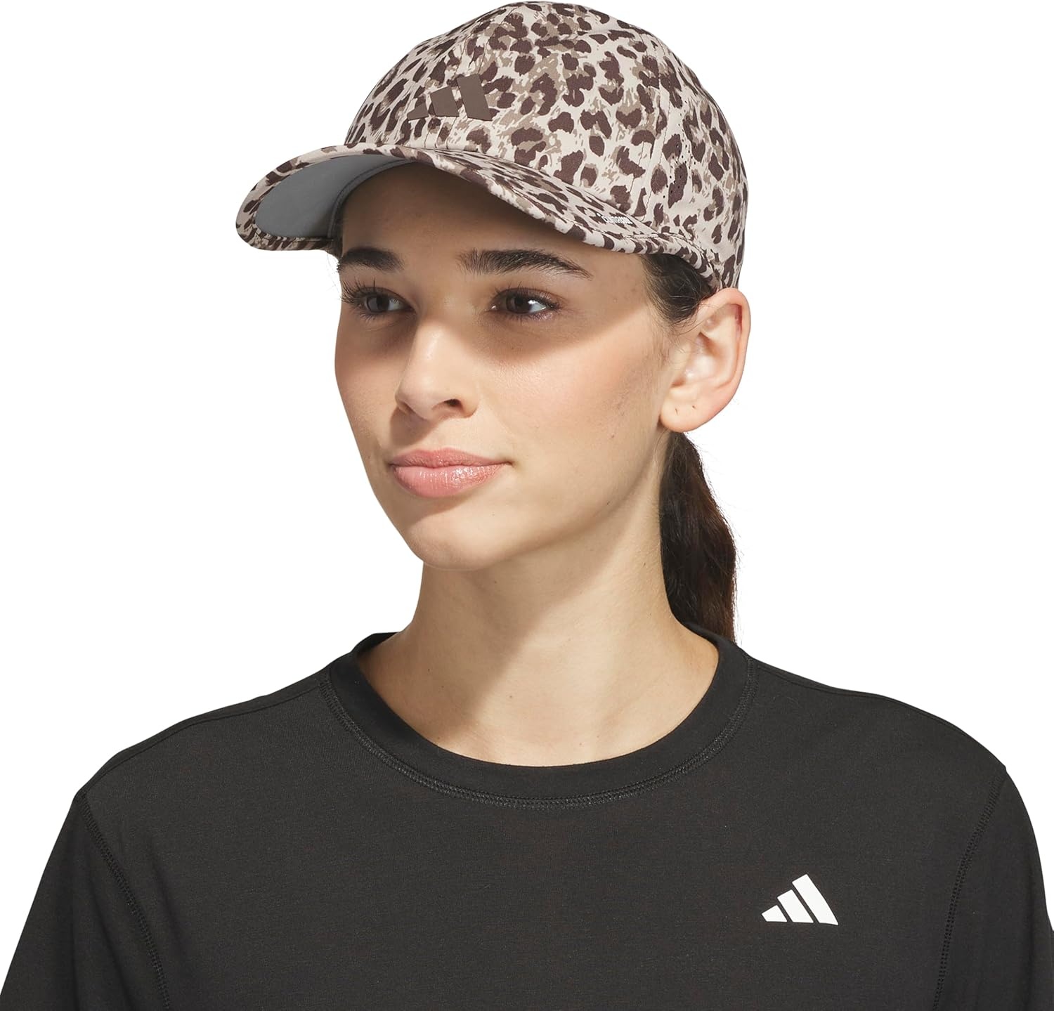 image:imageadidas Womens Superlite Hat Lightweight MoistureWicking Cap for Workout and TrainingLeopard Crystal Linendark BrownDark Brown