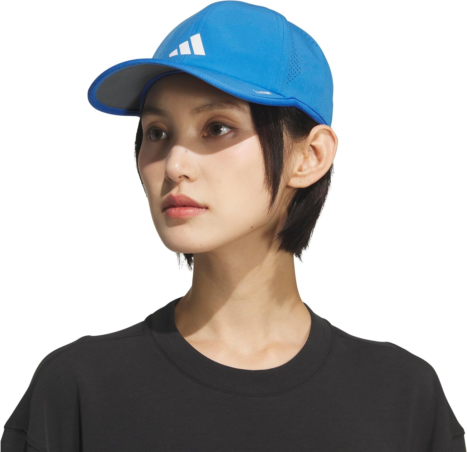 image:imageadidas Womens Superlite Hat Lightweight MoistureWicking Cap for Workout and TrainingRay BlueWhite3