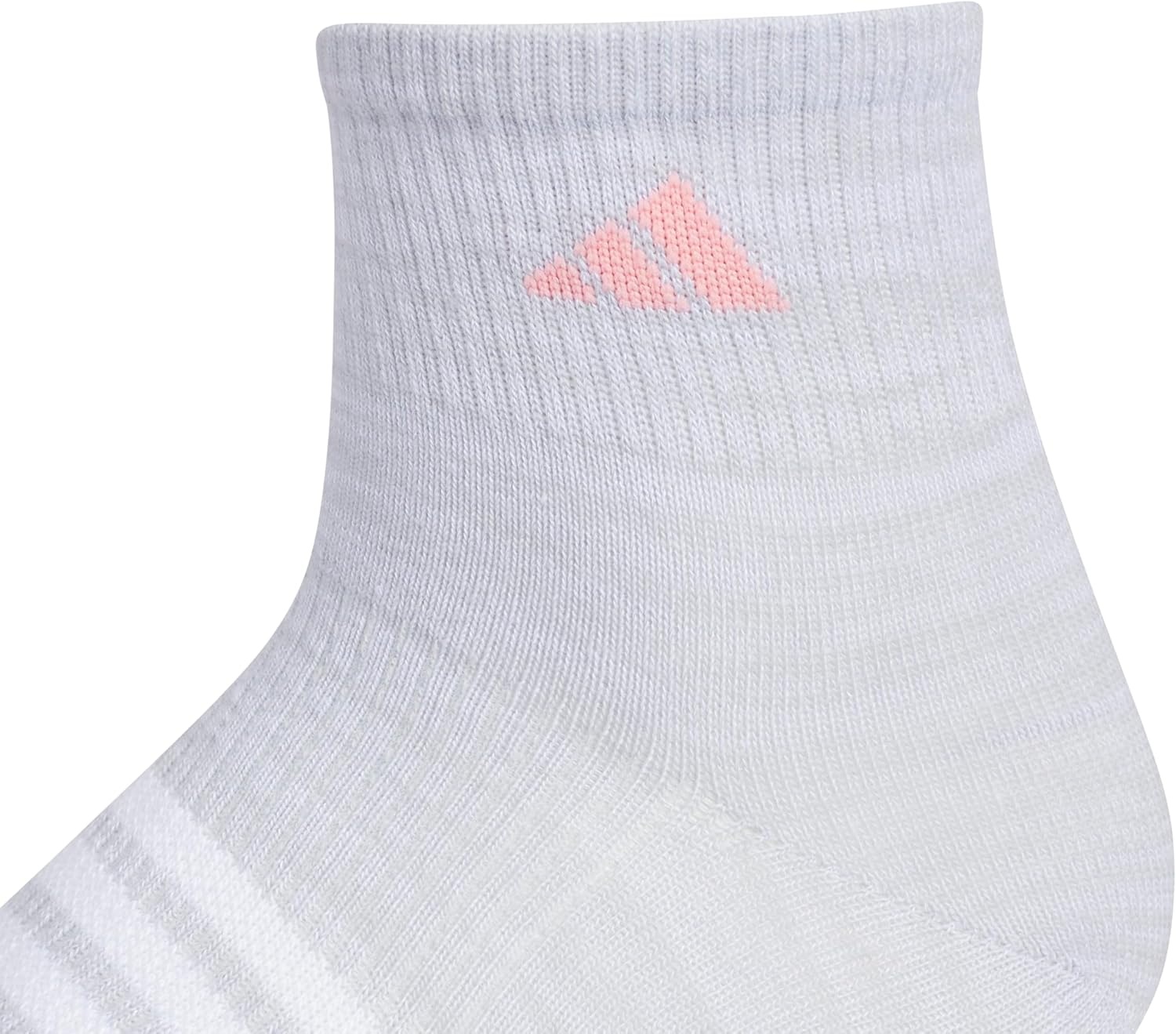 image:imageadidas Womens Superlite Quarter Ankle Socks 6 Pairs Lightweight amp BreathableClear Onix GreySemi Pink SparkPreloved Purple3