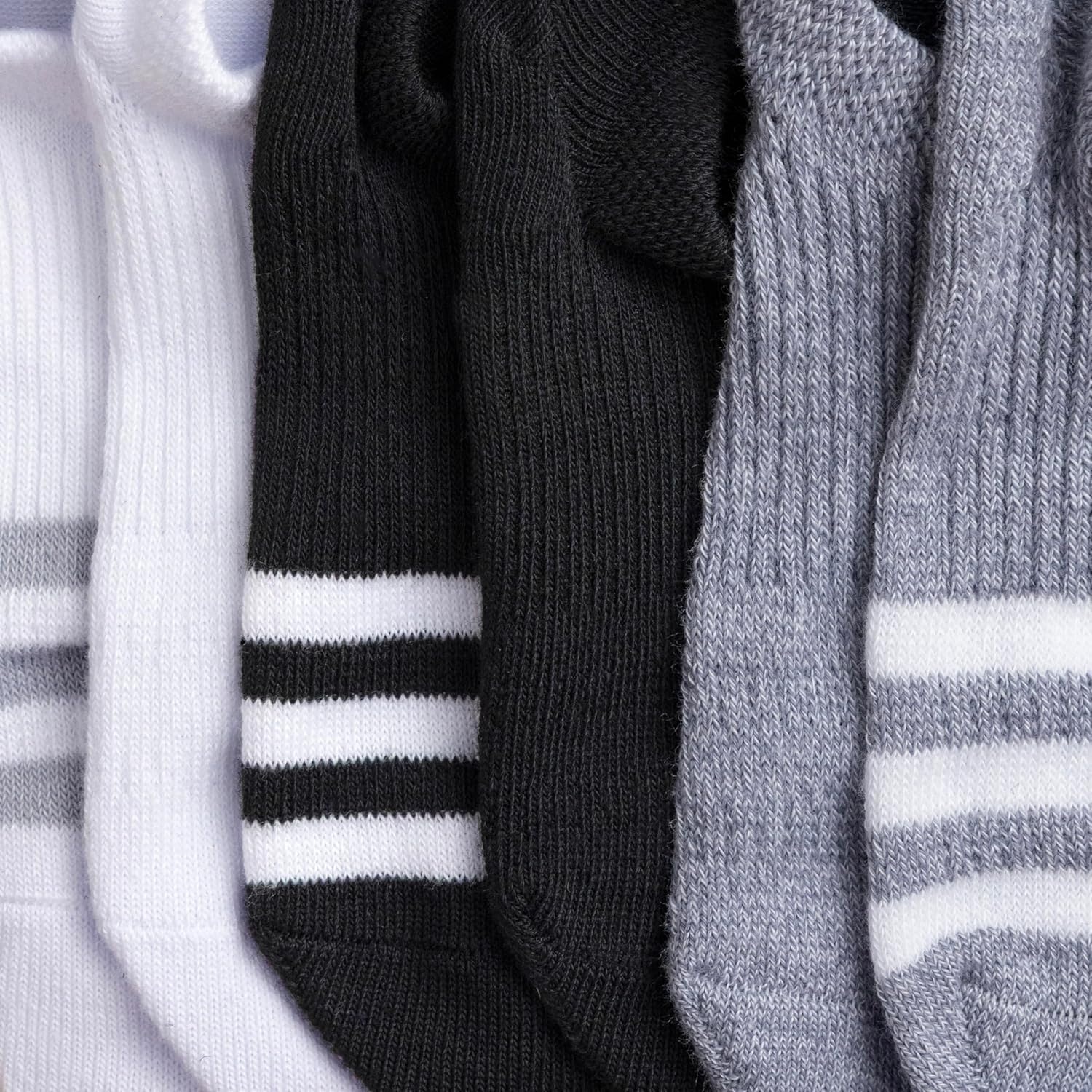 image:imageadidas Womens Superlite Super No Show Invisible Socks 6 Pairs Lightweight amp BreathableWhiteBlackGrey3