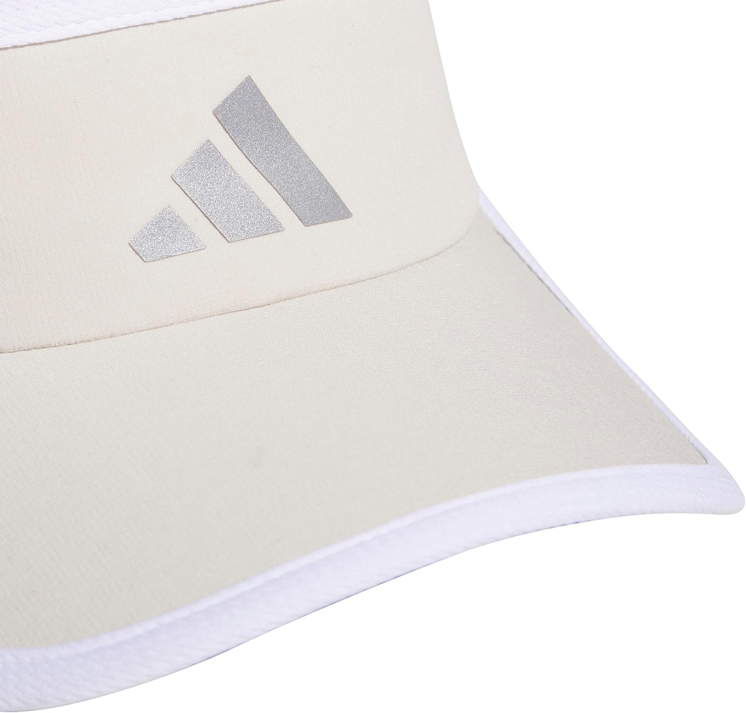 image:imageadidas Womens Superlite Visor Lightweight MoistureWicking Running Tennis HatAlumina BeigeSilver MetallicWhite3