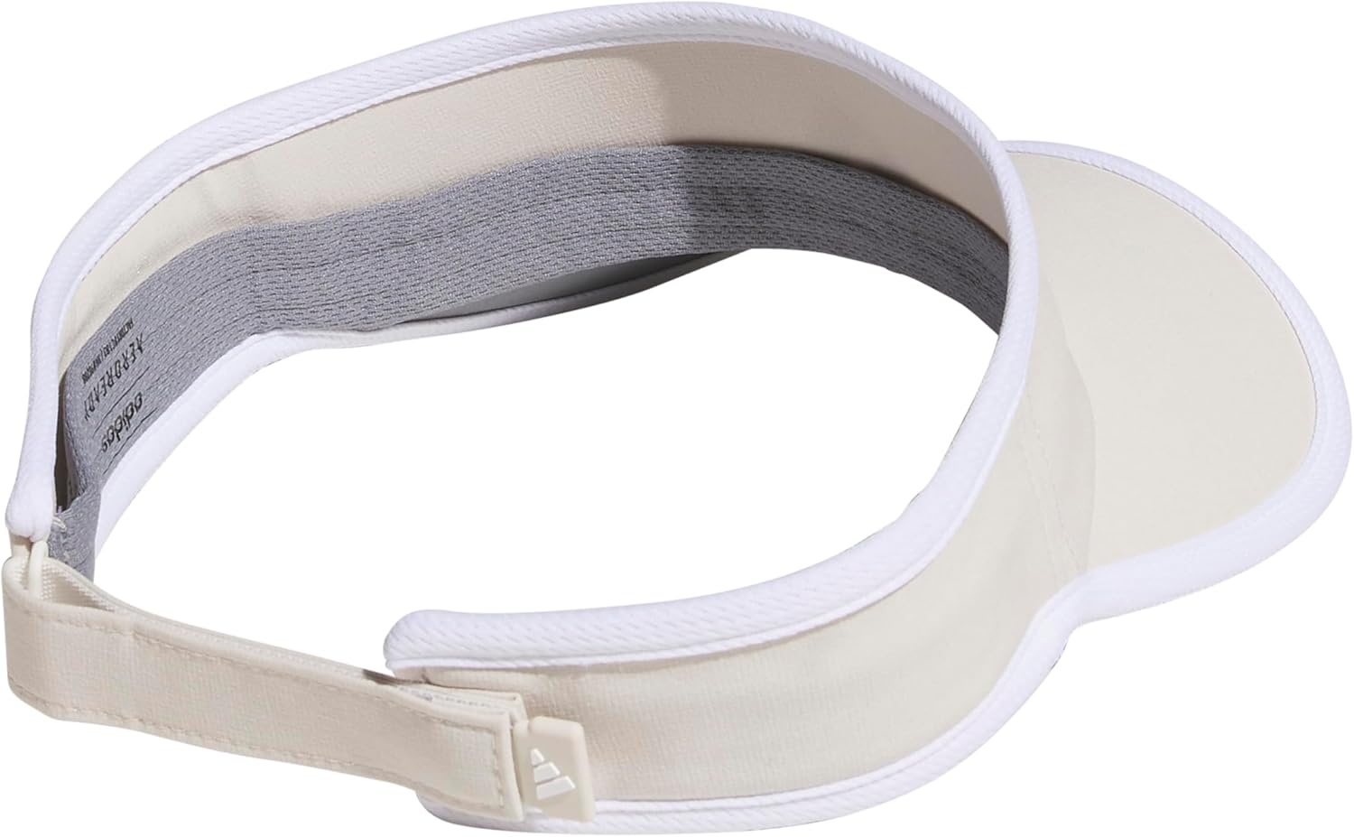 image:imageadidas Womens Superlite Visor Lightweight MoistureWicking Running Tennis HatAlumina BeigeSilver MetallicWhite3