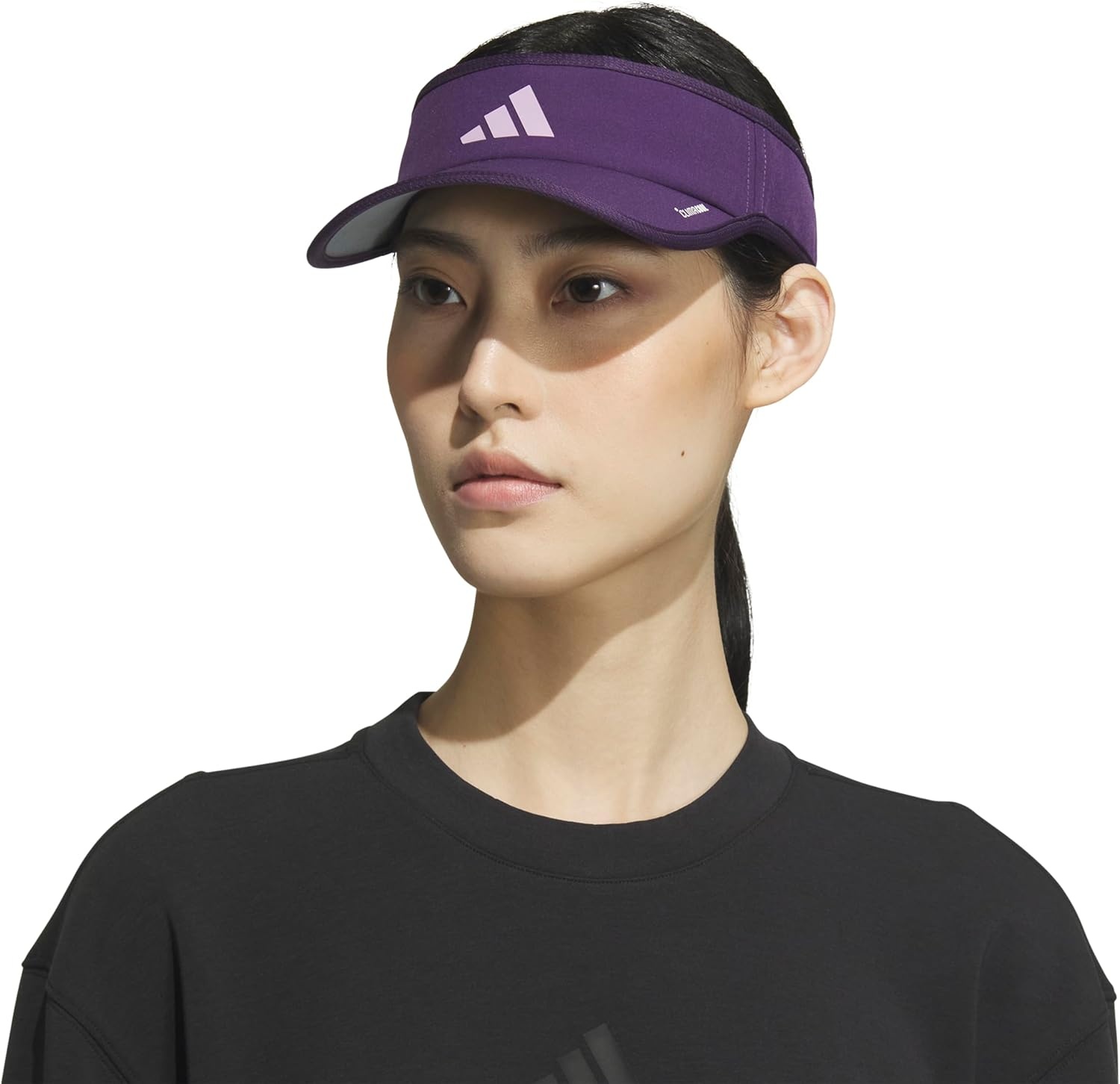 image:imageadidas Womens Superlite Visor Lightweight MoistureWicking Running Tennis HatAurora Plum PurplePowder Plum Purple3