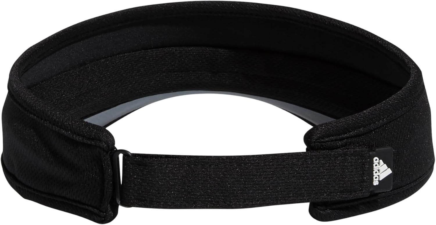 image:imageadidas Womens Superlite Visor Lightweight MoistureWicking Running Tennis HatBlackSilver Reflective3