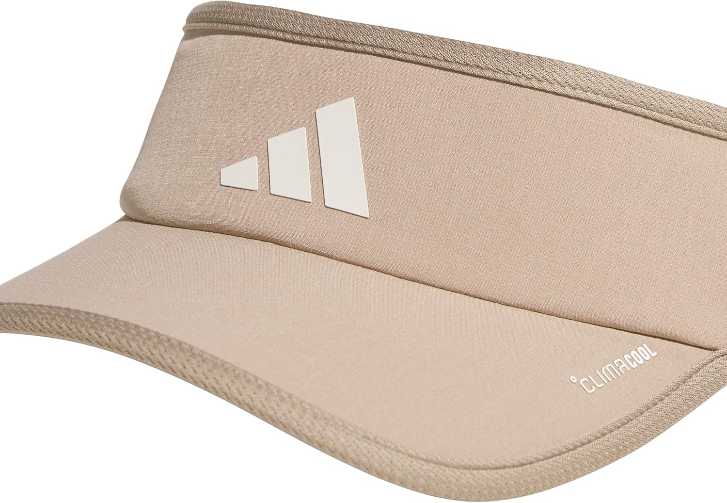 image:imageadidas Womens Superlite Visor Lightweight MoistureWicking Running Tennis HatChalky BrownWhite3