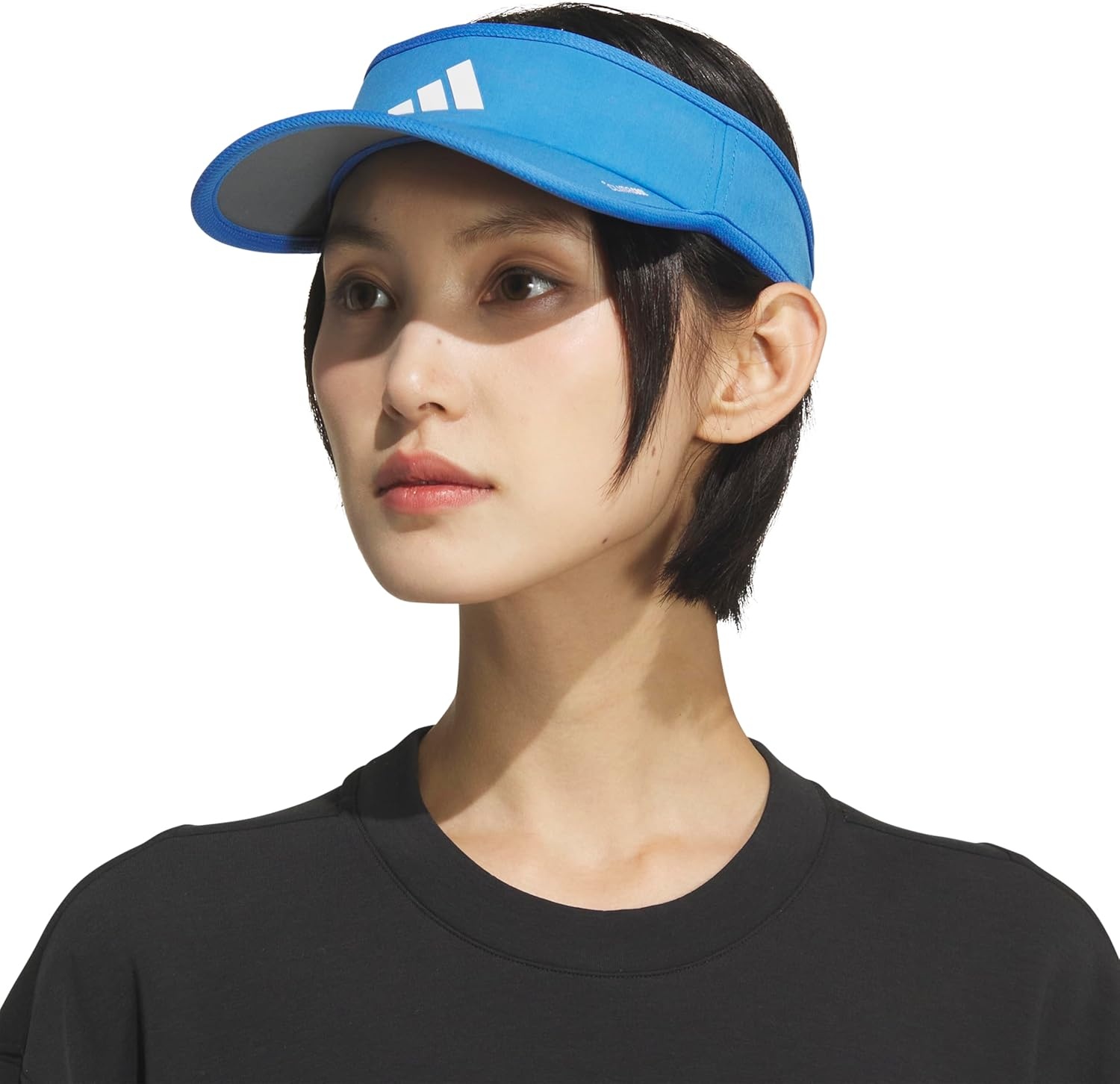 image:imageadidas Womens Superlite Visor Lightweight MoistureWicking Running Tennis HatRay BlueWhite3
