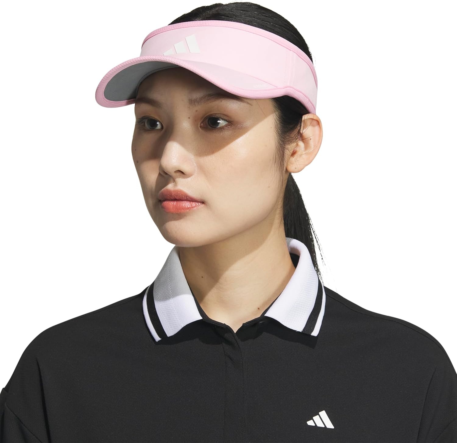 image:imageadidas Womens Superlite Visor Lightweight MoistureWicking Running Tennis HatTrue PinkWhite3