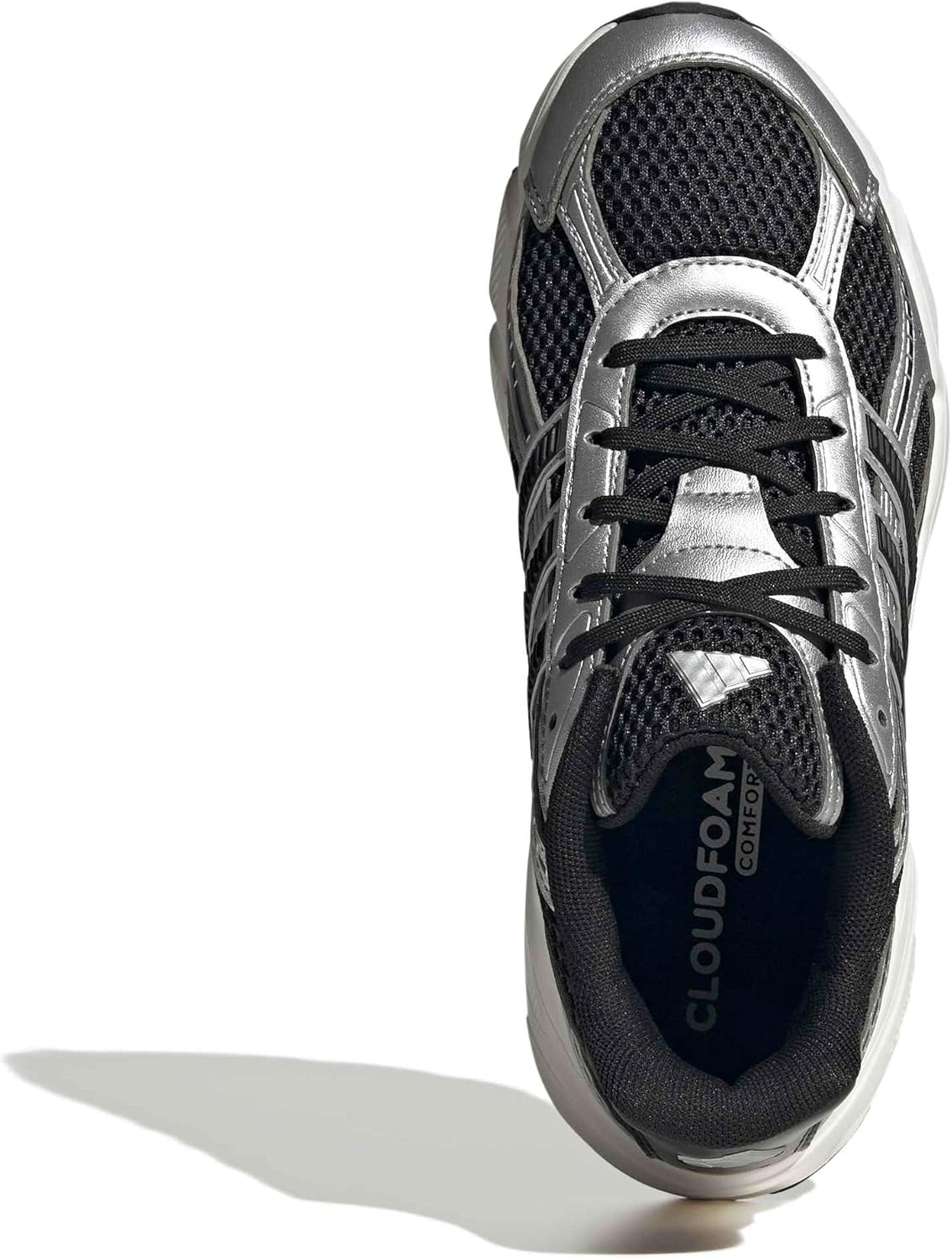 image:imageadidas Womens Technochaos 2000 Lace Up Sneakers Shoes Casual BeigeBlackBlackSilver Metallic