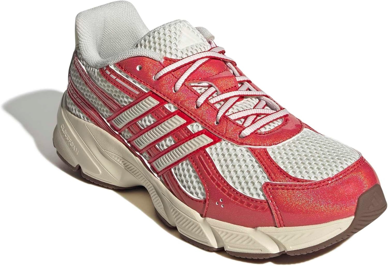 image:imageadidas Womens Technochaos 2000 Lace Up Sneakers Shoes Casual BeigeOff WhitePearl MetallicBetter Scarlet