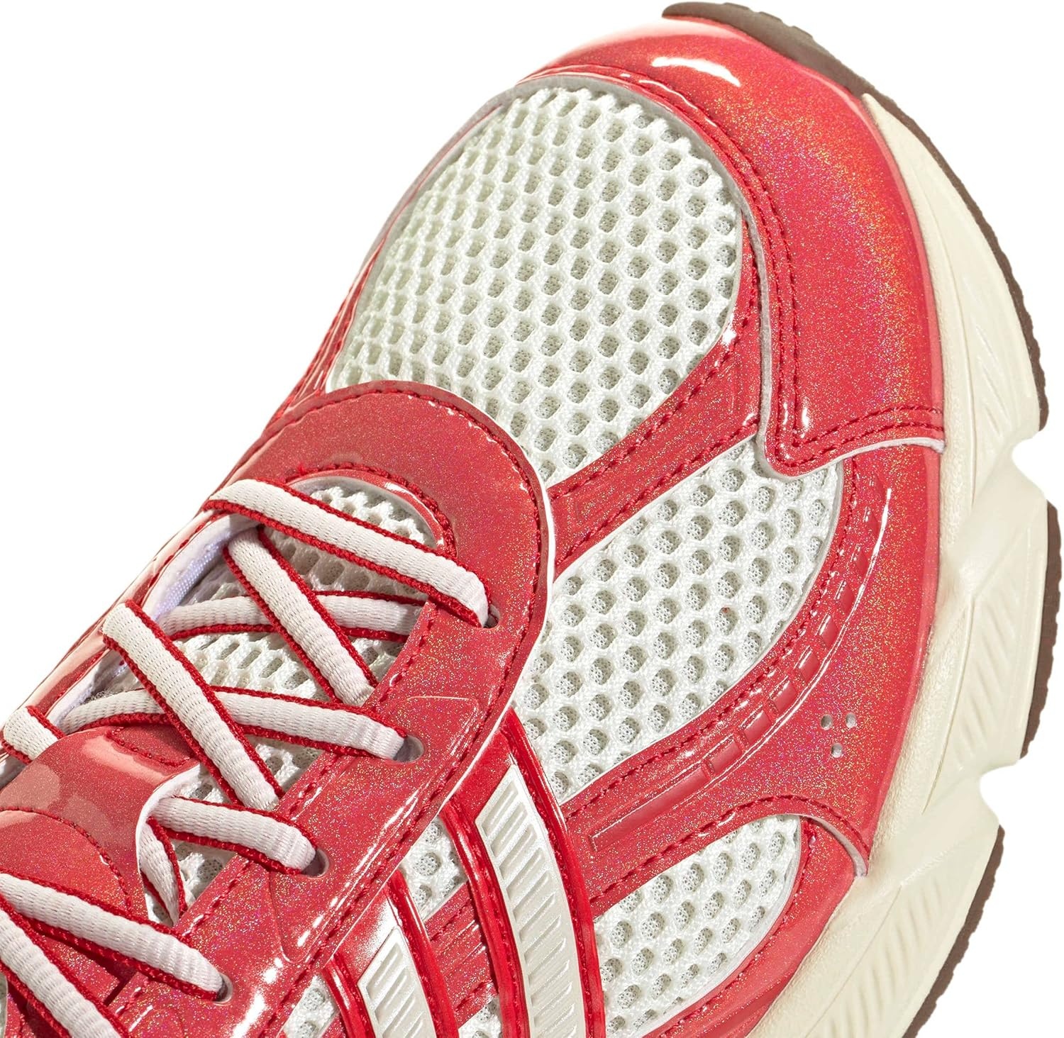 image:imageadidas Womens Technochaos 2000 Lace Up Sneakers Shoes Casual BeigeOff WhitePearl MetallicBetter Scarlet