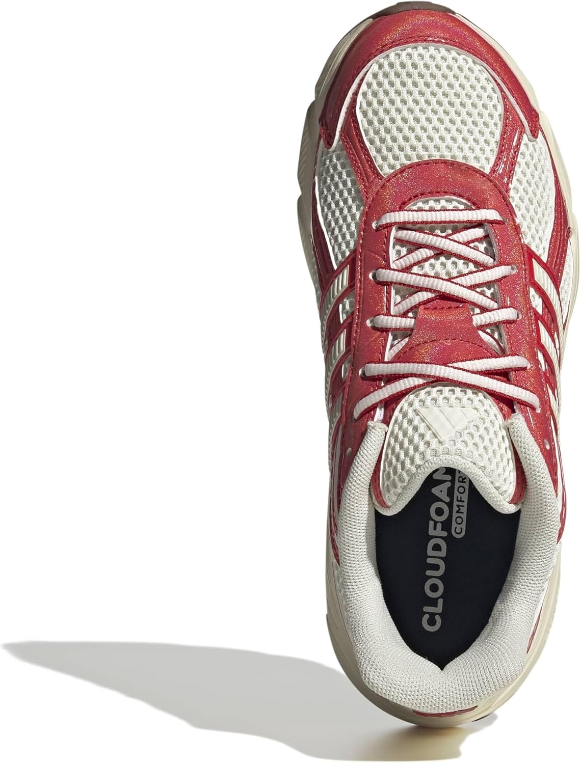 image:imageadidas Womens Technochaos 2000 Lace Up Sneakers Shoes Casual BeigeOff WhitePearl MetallicBetter Scarlet