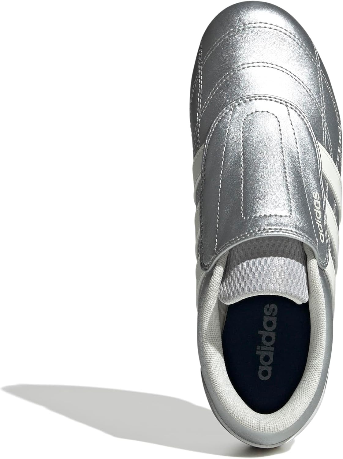 image:imageadidas Womens Tekwen Slip On Sneakers Shoes Casual SilverMatte SilverOff WhiteBlack