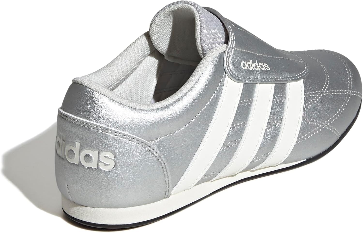 image:imageadidas Womens Tekwen Slip On Sneakers Shoes Casual SilverMatte SilverOff WhiteBlack