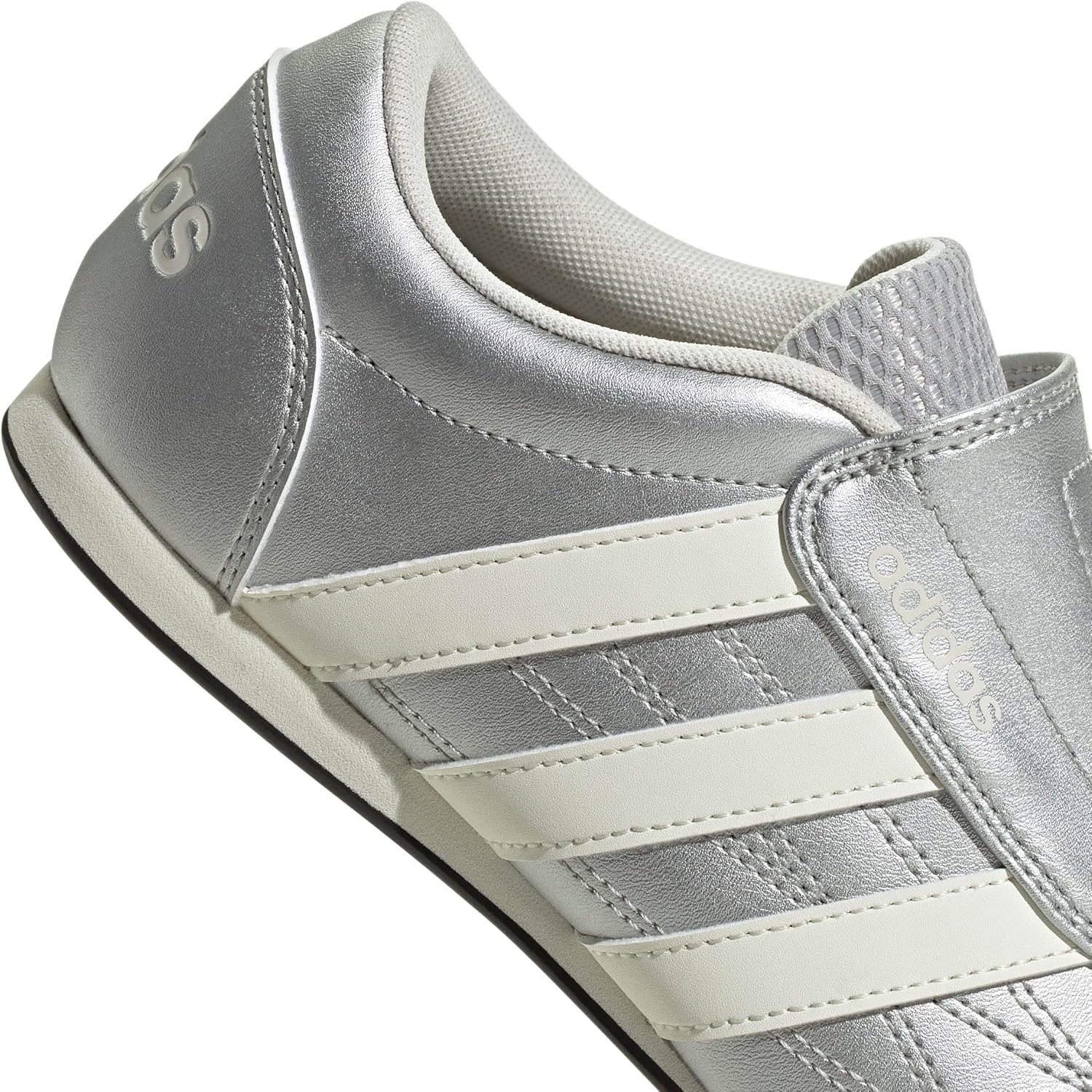 image:imageadidas Womens Tekwen Slip On Sneakers Shoes Casual SilverMatte SilverOff WhiteBlack