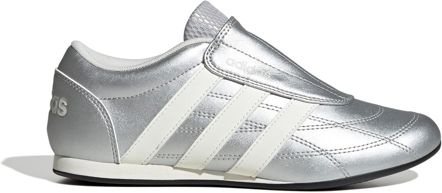 image:imageadidas Womens Tekwen Slip On Sneakers Shoes Casual SilverMatte SilverOff WhiteBlack