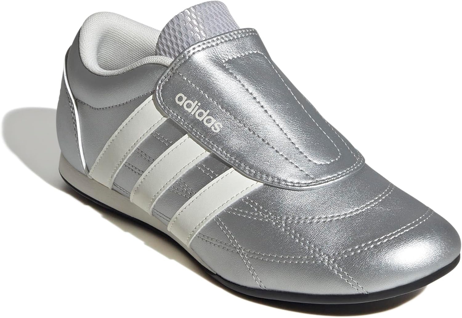 image:imageadidas Womens Tekwen Slip On Sneakers Shoes Casual SilverMatte SilverOff WhiteBlack