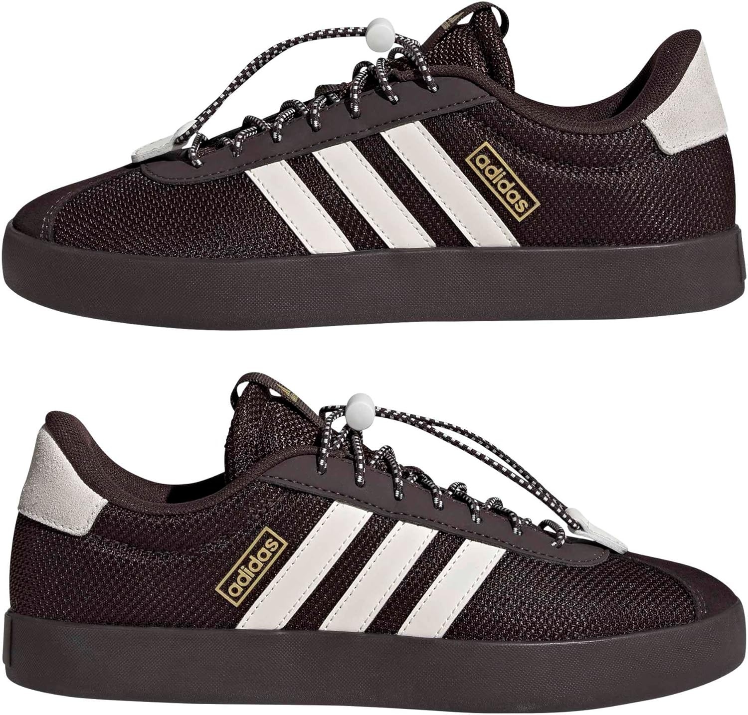 image:imageadidas Womens VL Court 30 SneakerAurora CoffeeOff WhiteGold Metallic