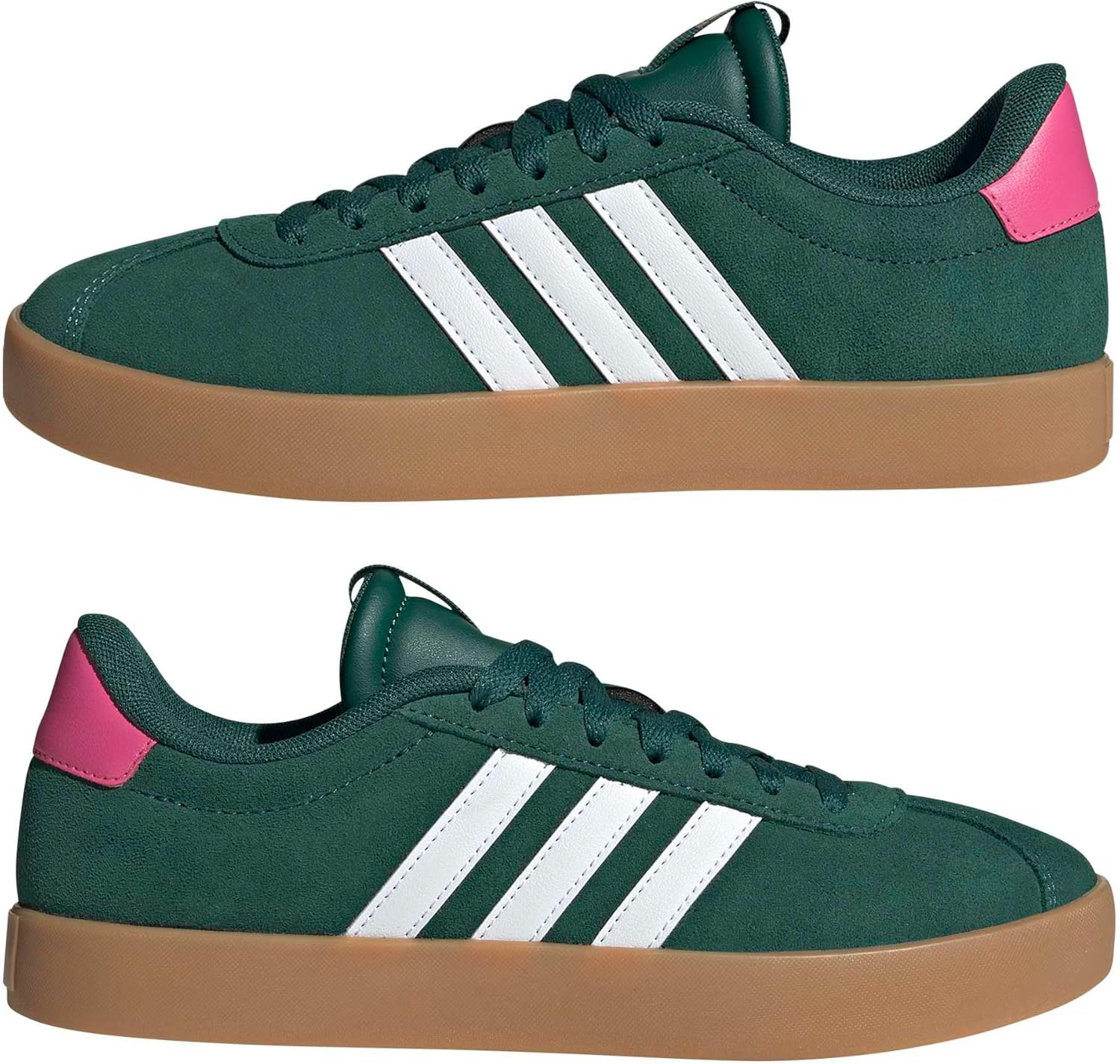 image:imageadidas Womens VL Court 30 SneakerCollegiate GreenWhitePulse Magenta