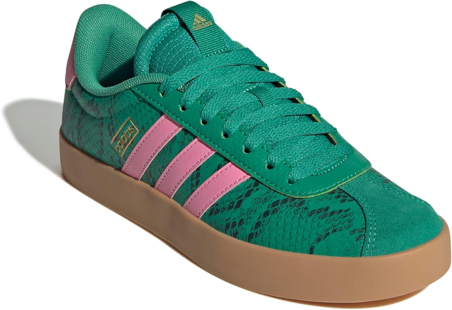 image:imageadidas Womens VL Court 30 SneakerCourt GreenBliss PinkGold Metallic